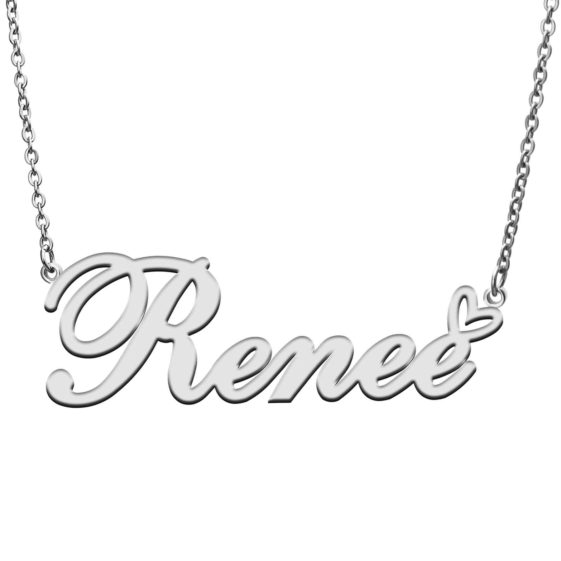 Custom Name Necklace Personalized Name Necklace with Heart Plated Customized Necklace Best Gift for Women Christmas Valentine's Day Mother's Day Birthday New year