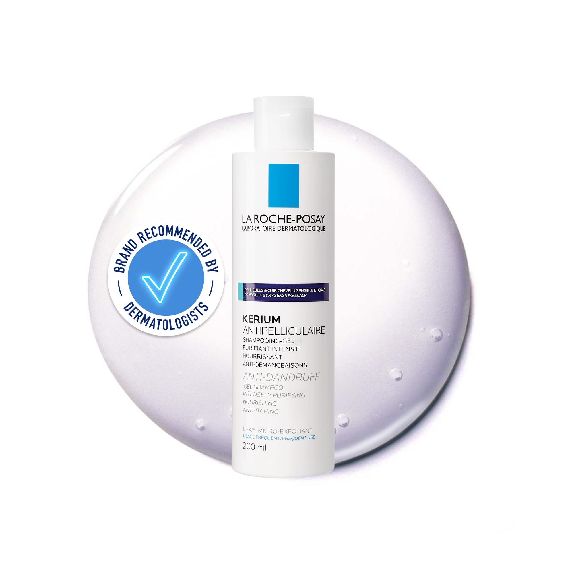 La Roche-Posay RochePossay Kerium Dandruff Gel Microexfoliant , Shampoo, Not Relevant for this product, 200 millilitre