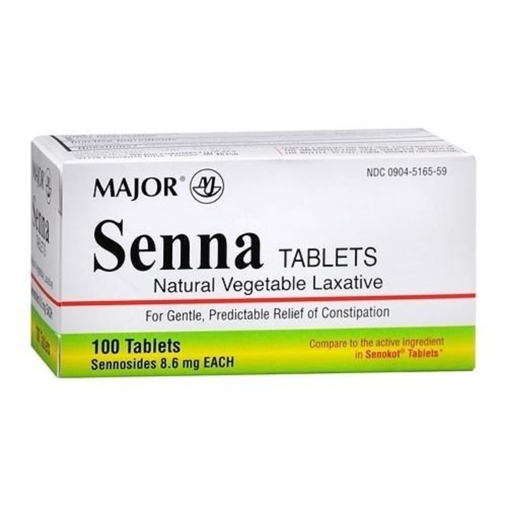 MAJOR Senna Tablets (8.6mg)-100 Count Per Bottle