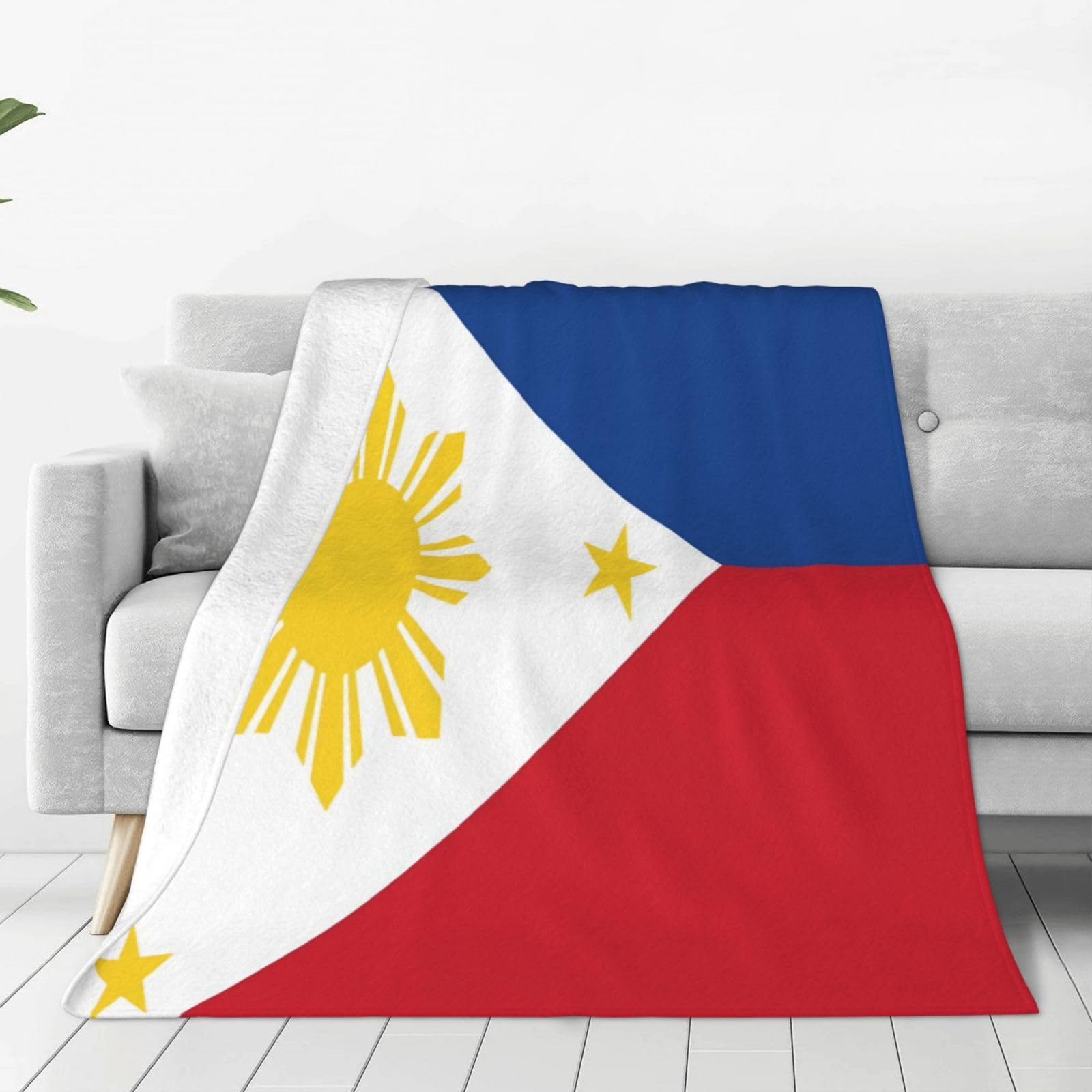 Cute Philippine Flag Blanket Super Soft Throw Blanket 50"x 40" for Bed,Couch,Chair, Camping, Living Room Office