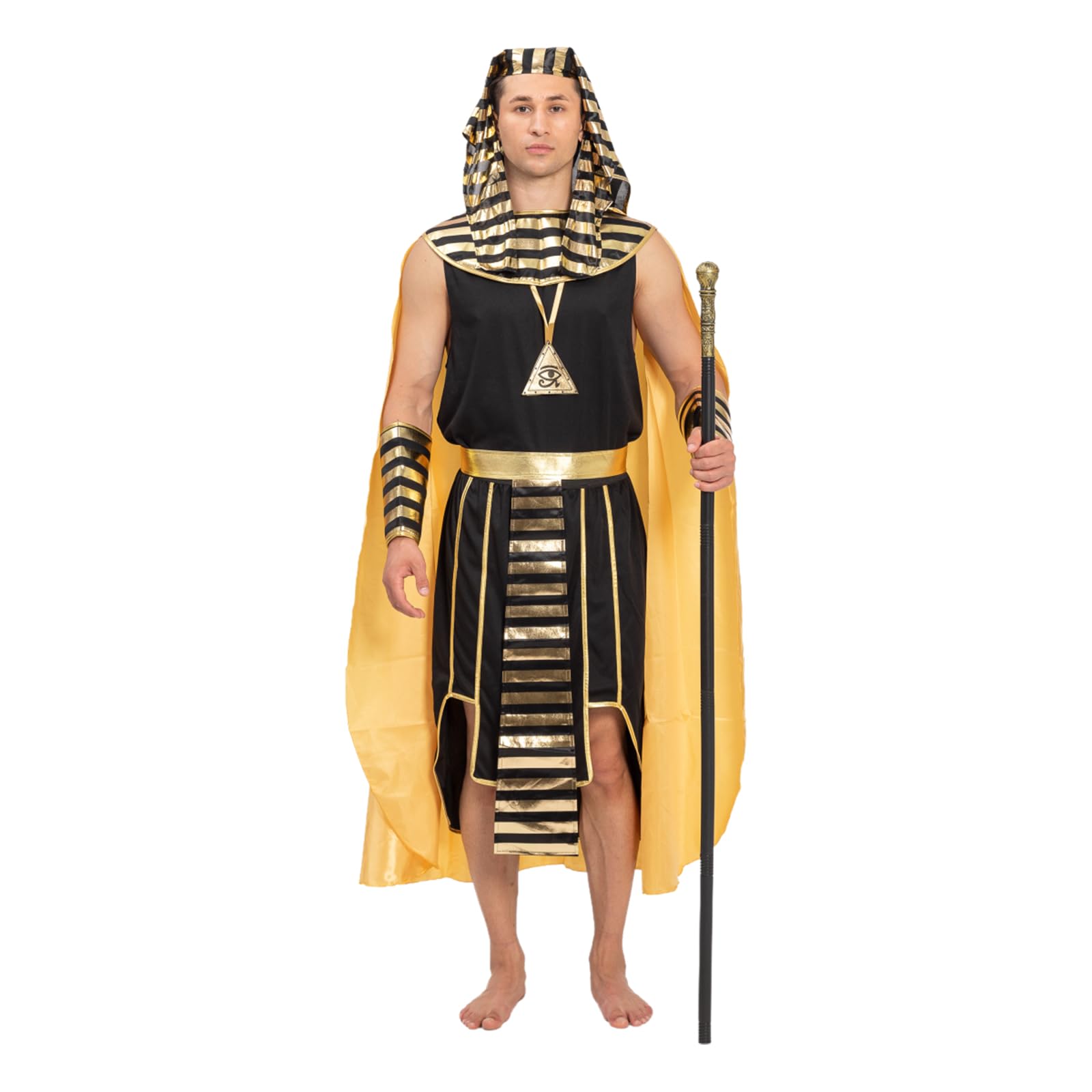 Pharaoh Costume Men Deluxe Halloween Egyptian Costumes King Tut Adult Role Play Cosplay