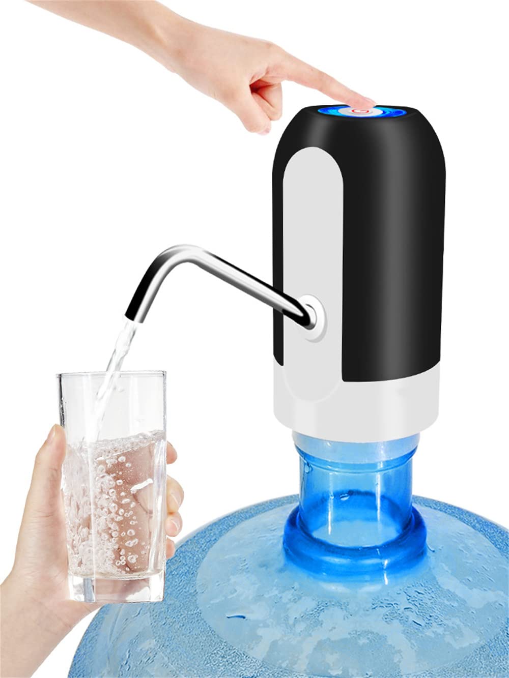 Baryuu 5 Gallon Water Bottle Pump,USB Charging Automatic Drinking Water Pump Portable Electric Water Dispenser Water Bottle Switch for Office, Home, Camping, Kitchen