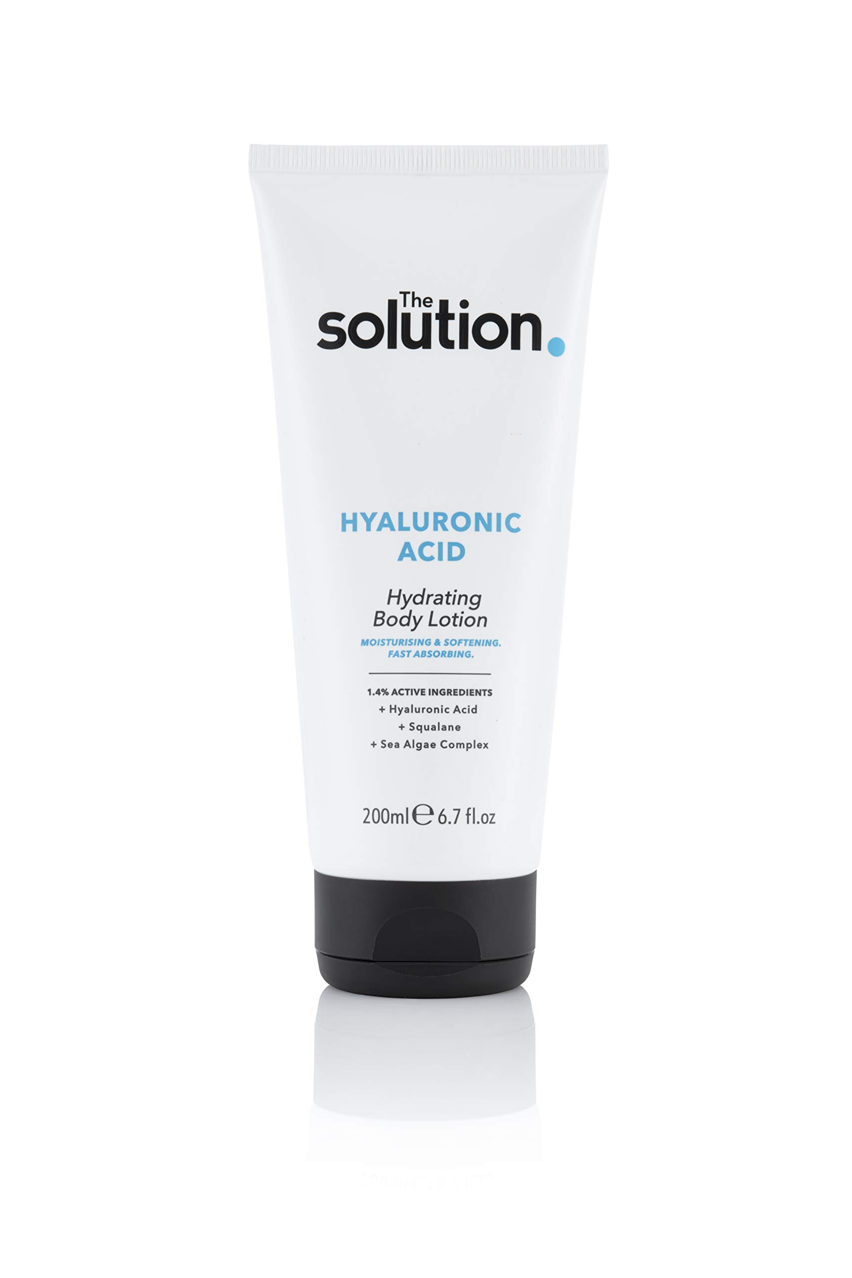 The Solution Hyaluronic Acid Hydrating Body Lotion (200ml). Hyaluronic Acid Moisturiser with Sea Algae Complex, Night Moisturiser, Day Cream for Body, Vegan & Cruelty Free Womens Moisturiser