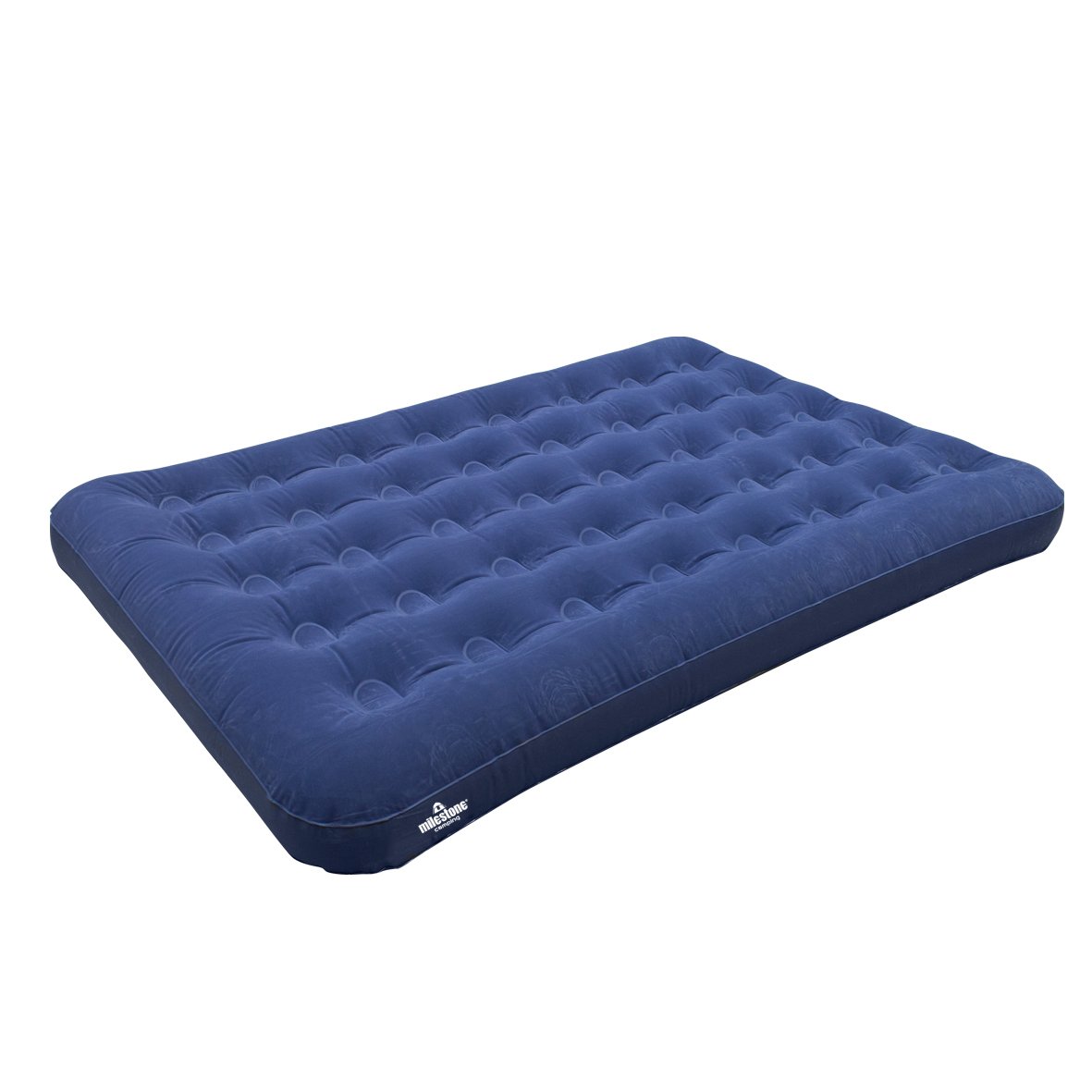 Milestone Camping 88010 Flocked Double Airbed/Easy Inflate & Deflate/Weatherproof/Great For Camping, Festivals, Sleepovers & Family Gatherings