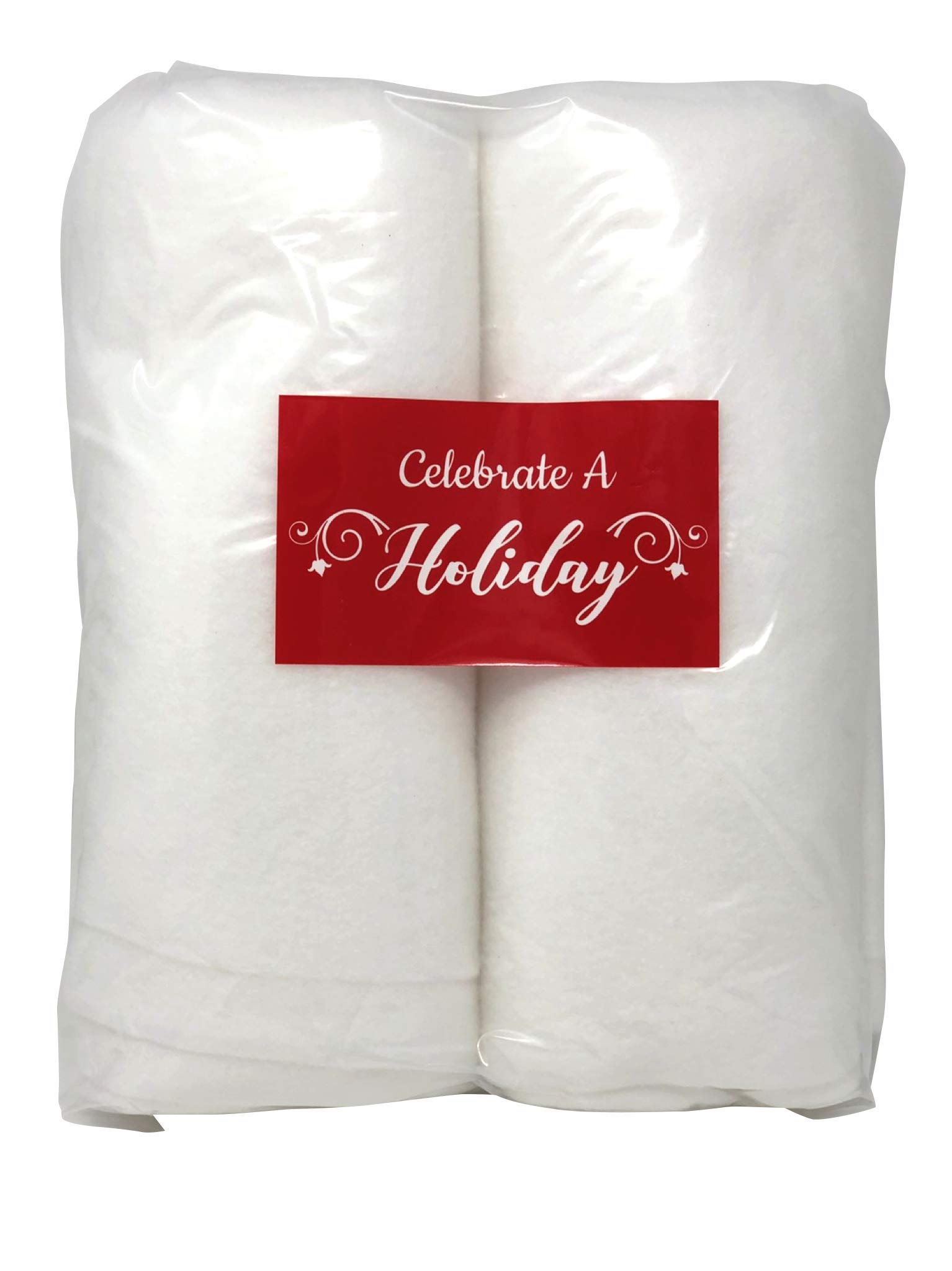 Christmas Snow Roll - 3 Foot X 8 Foot Artificial Snow Blanket for Christmas Decorations - Fake Snow Blanket for Christmas Villages (2 Pack)