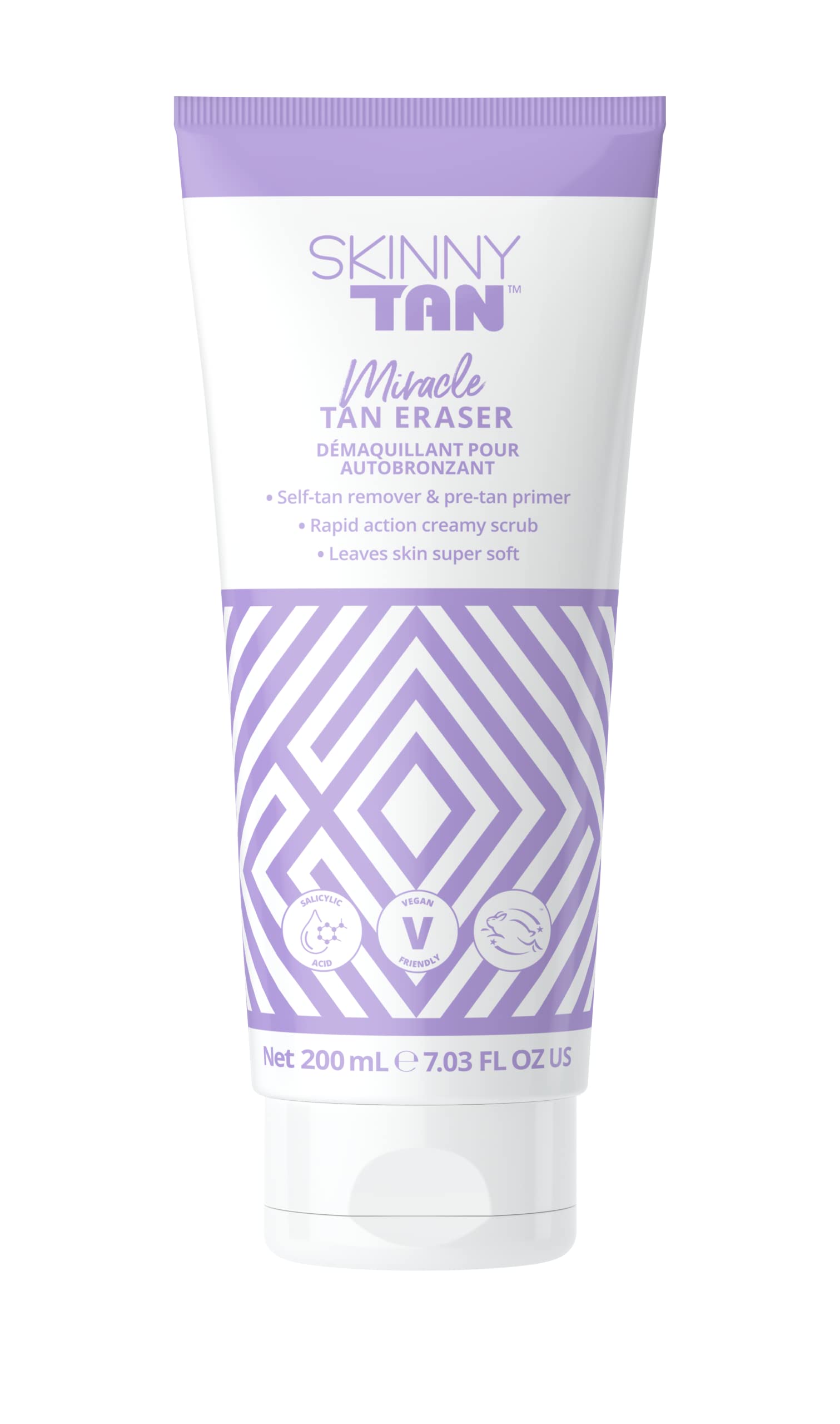 Skinny Tan Self-Tan Eraser - Manual and Chemical Exfoliation - Jelly-Like Texture - Removes Old Tan, Corrects Mistakes, and Exfoliates Skin - Brightens and Smoothes Your Epidermis - 7.03 oz Cream