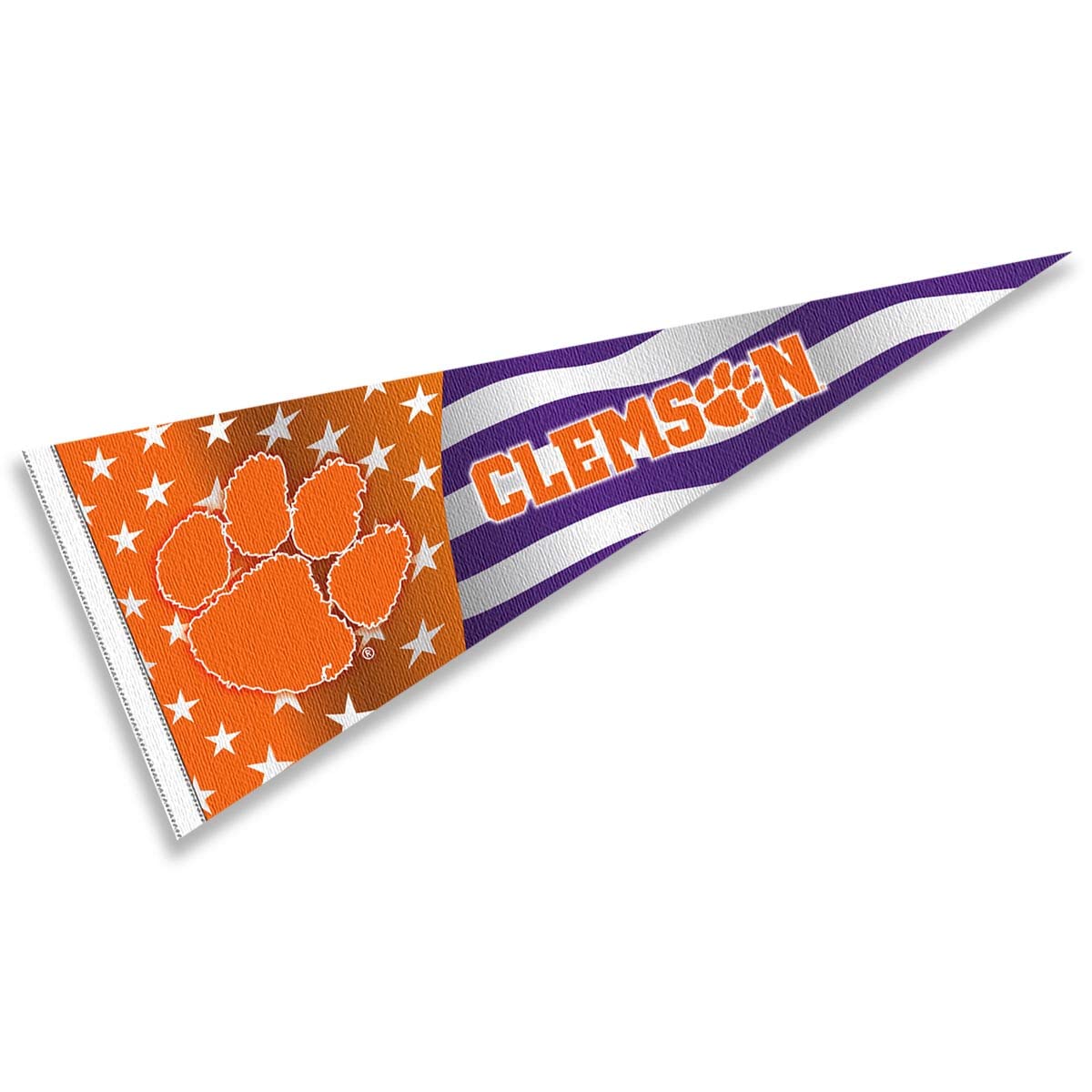 Clemson Tigers Nation USA Stars and Stripes Pennant Pennant Banner Flag