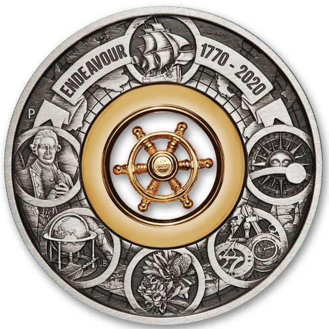 TREASURE WORLD COLLECTIBLES Endeavour Voyage of Discovery 2 Oz Silver Coin Australia 2020