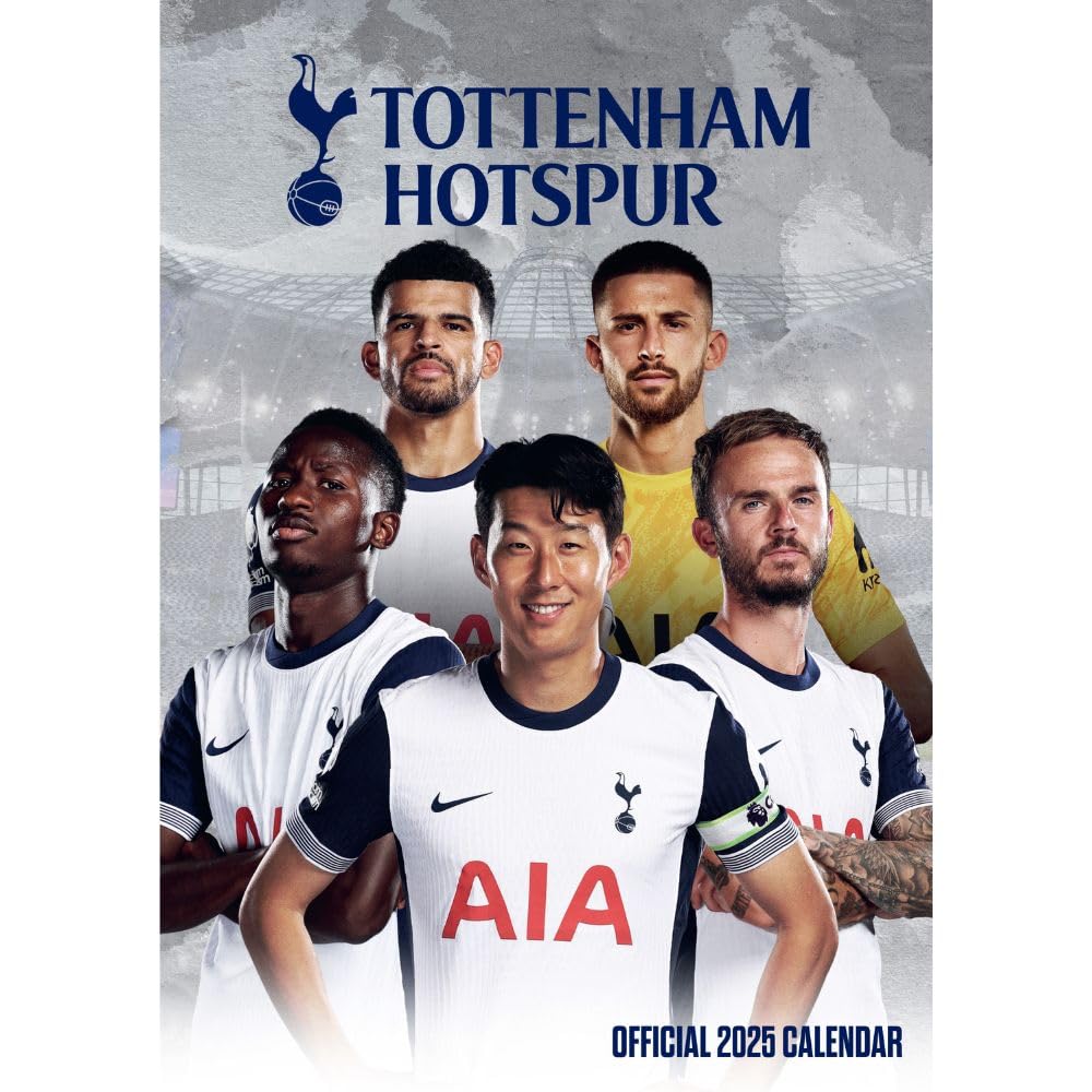 2025 Calendar Tottenham Hotspur FC Month to View A3 Football Calendar Official Product: Original Danilo-Kalender [Mehrsprachig] [Kalender] Calendar – Wall Calendar, 27 Sept. 2024