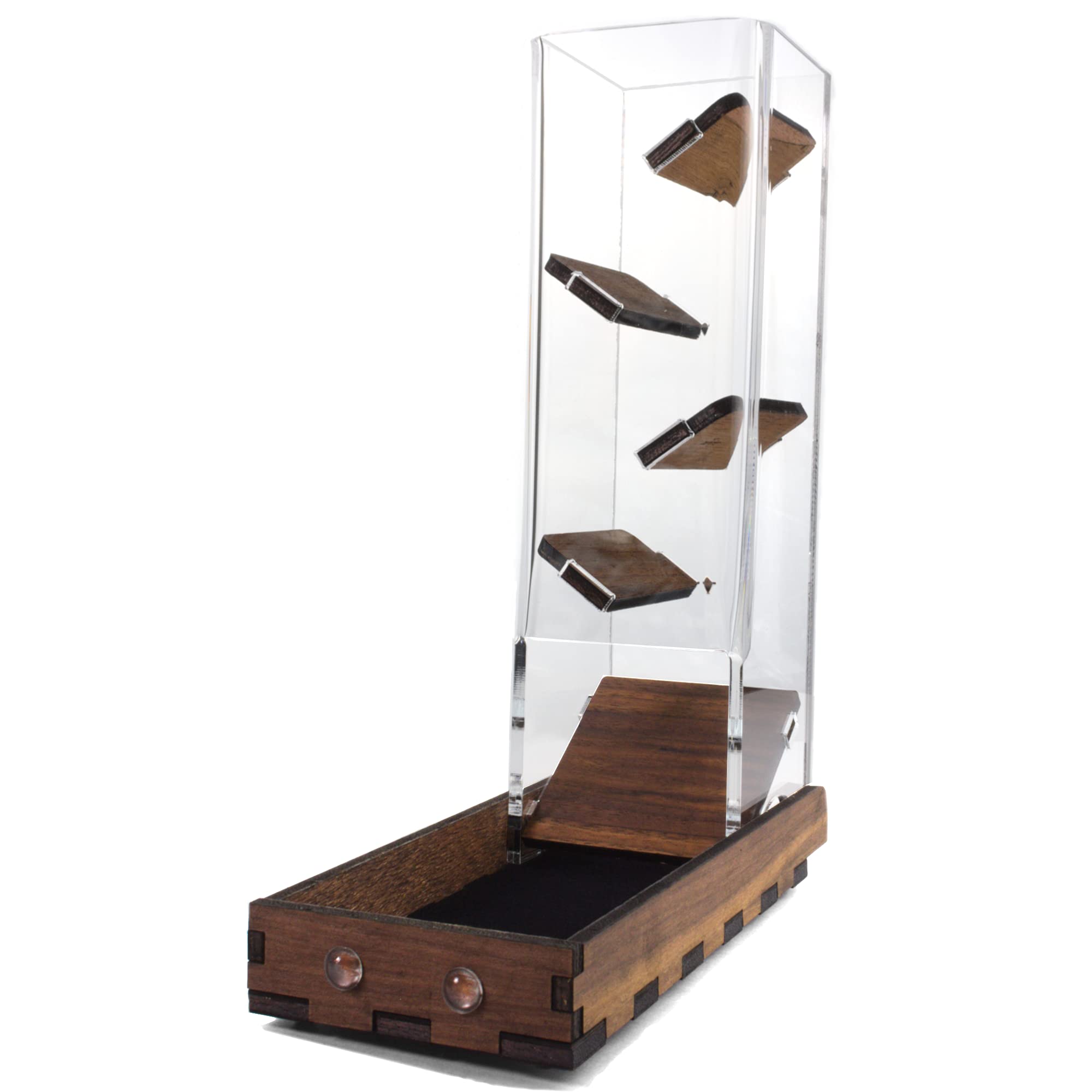 C4Labs 10" Tall Dice Tower – Walnut Veneer