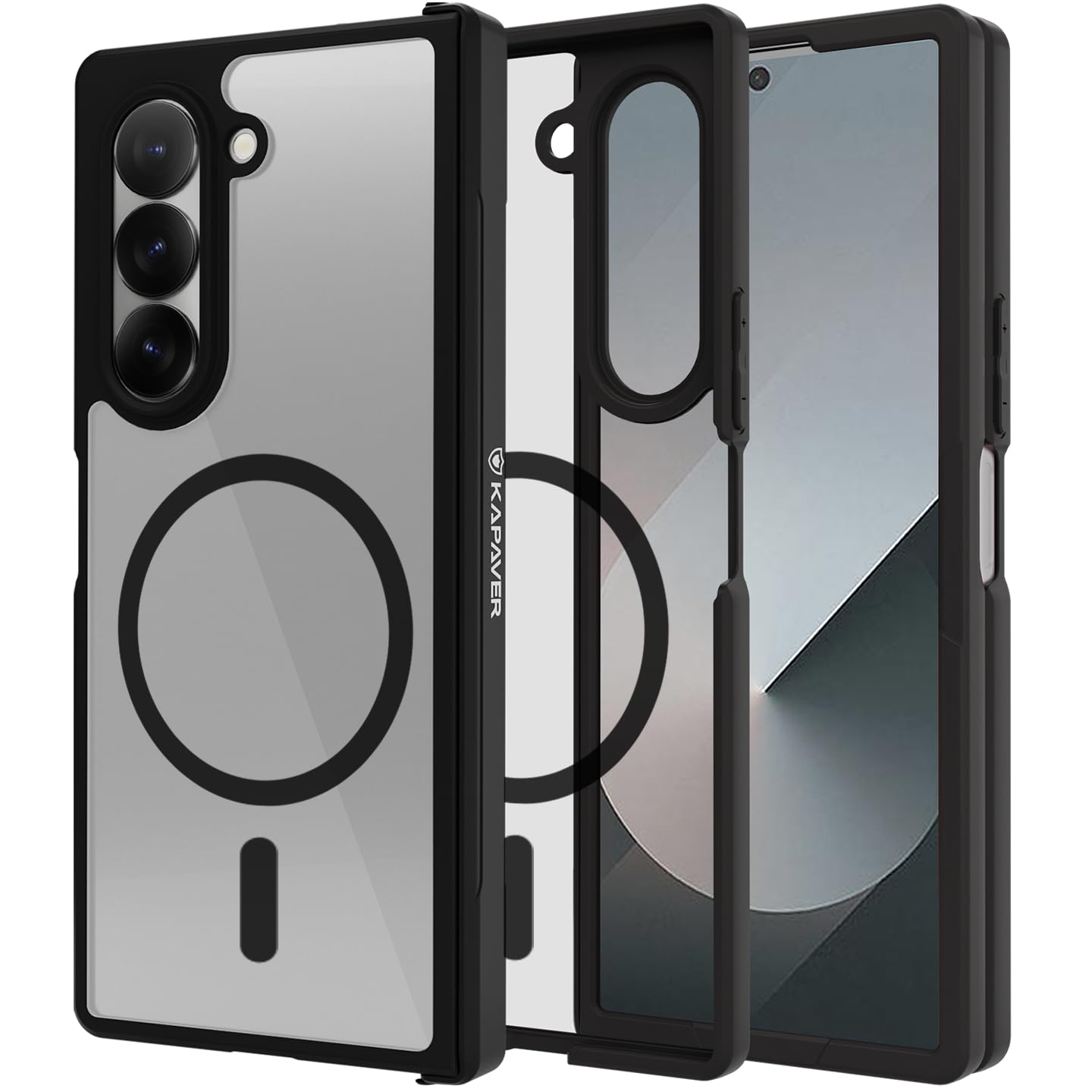 KAPAVER Mag-X Back Cover Case for Galaxy Z Fold 6 (Hinge) (Mag-X-Clear)