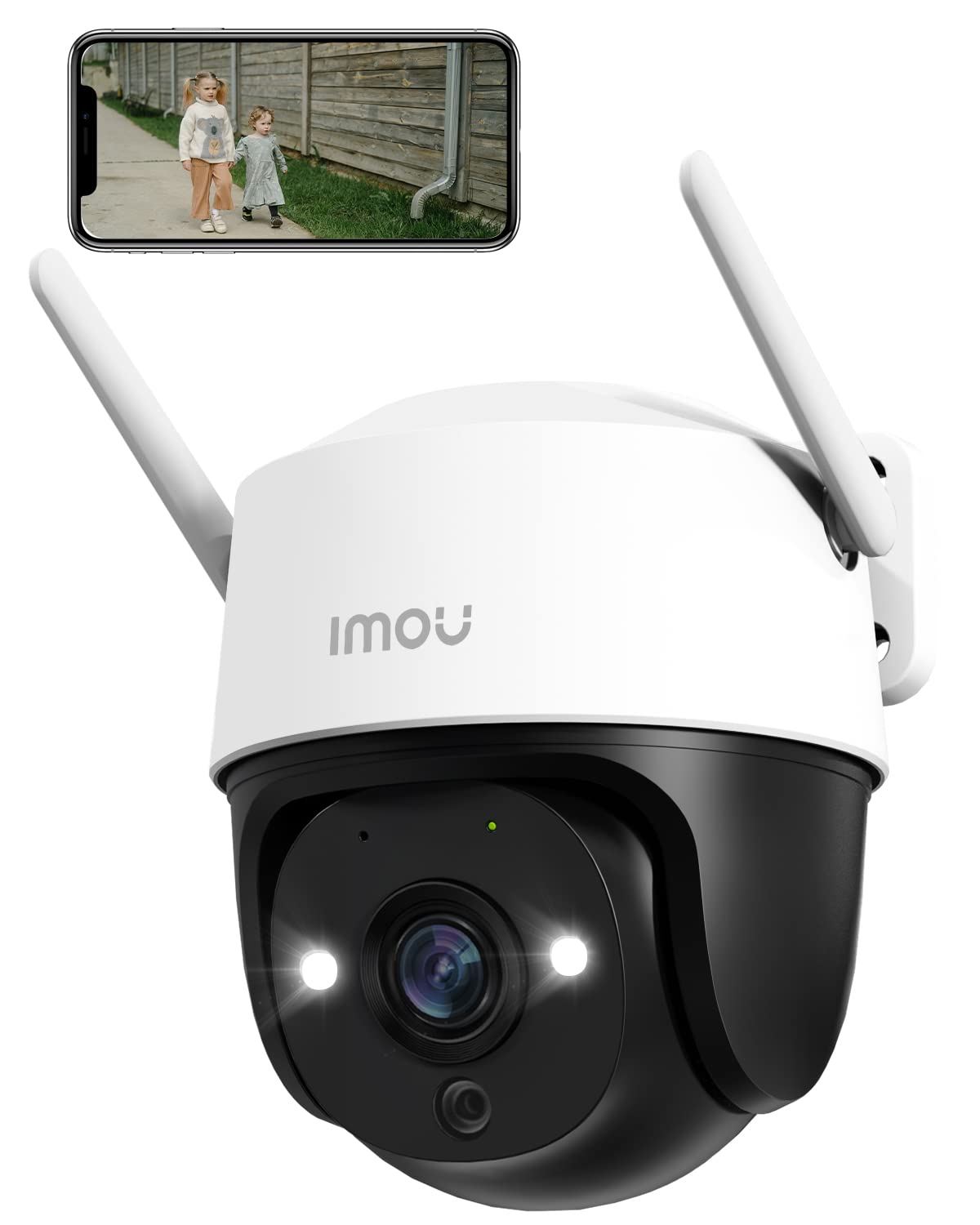 Imou 2024 New 2K Security Camera Outdoor with AI Human/Vehicle Detecion, 360° PTZ WiFi Home IP CCTV Camera Systems Wireless 30m Color Night Vision, Auto Tracking,Siren,2-way Audio,IP66,Work with Alexa