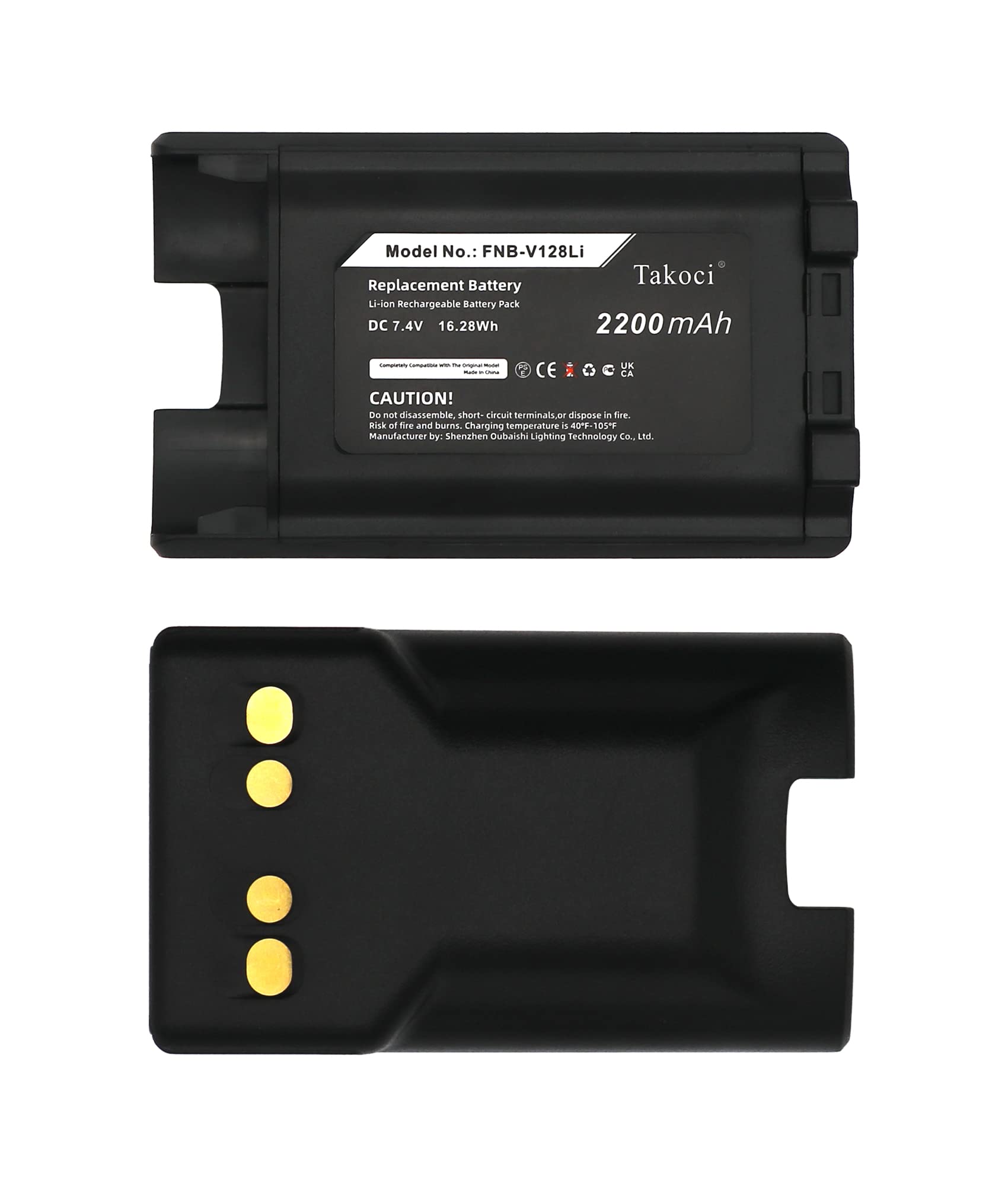 XOVKOUES 2-Pack 2200mAh Replacement Battery for Vertex VX-820 VX-821 VX-824 VX-829 VX-870 VX-920 VX-921 VX-924 VX-929 VX-970 VX-P820 VX-P920