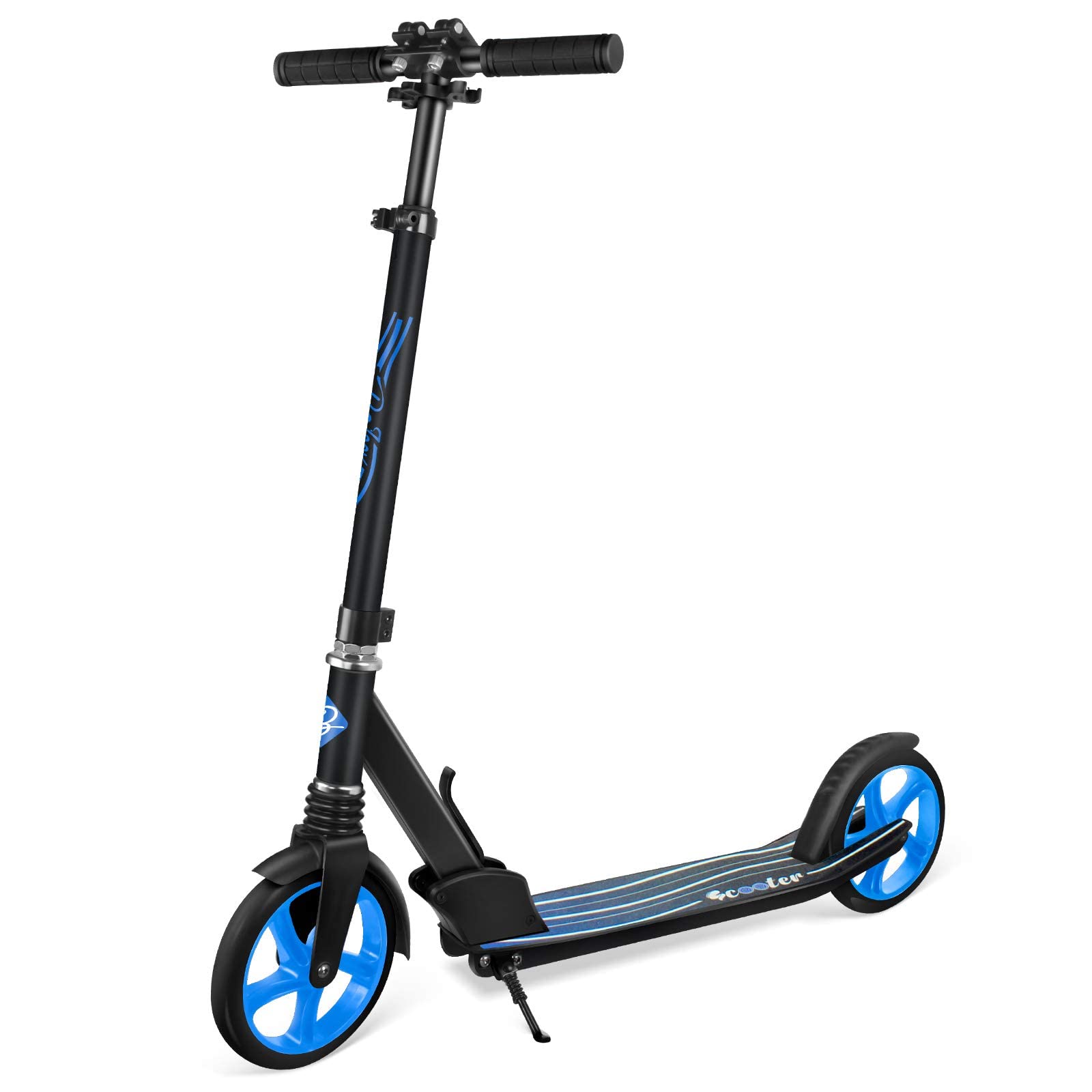 BELEEV V5 Scooters for Kids 6 Years and up, Folding Kick Scooter 2 Wheel for Adults Teens, 4 Adjustable Handlebar, 200mm Big Wheels, Lightweight Sports Commuter Scooter, Sturdy Frame, up to 245lbs