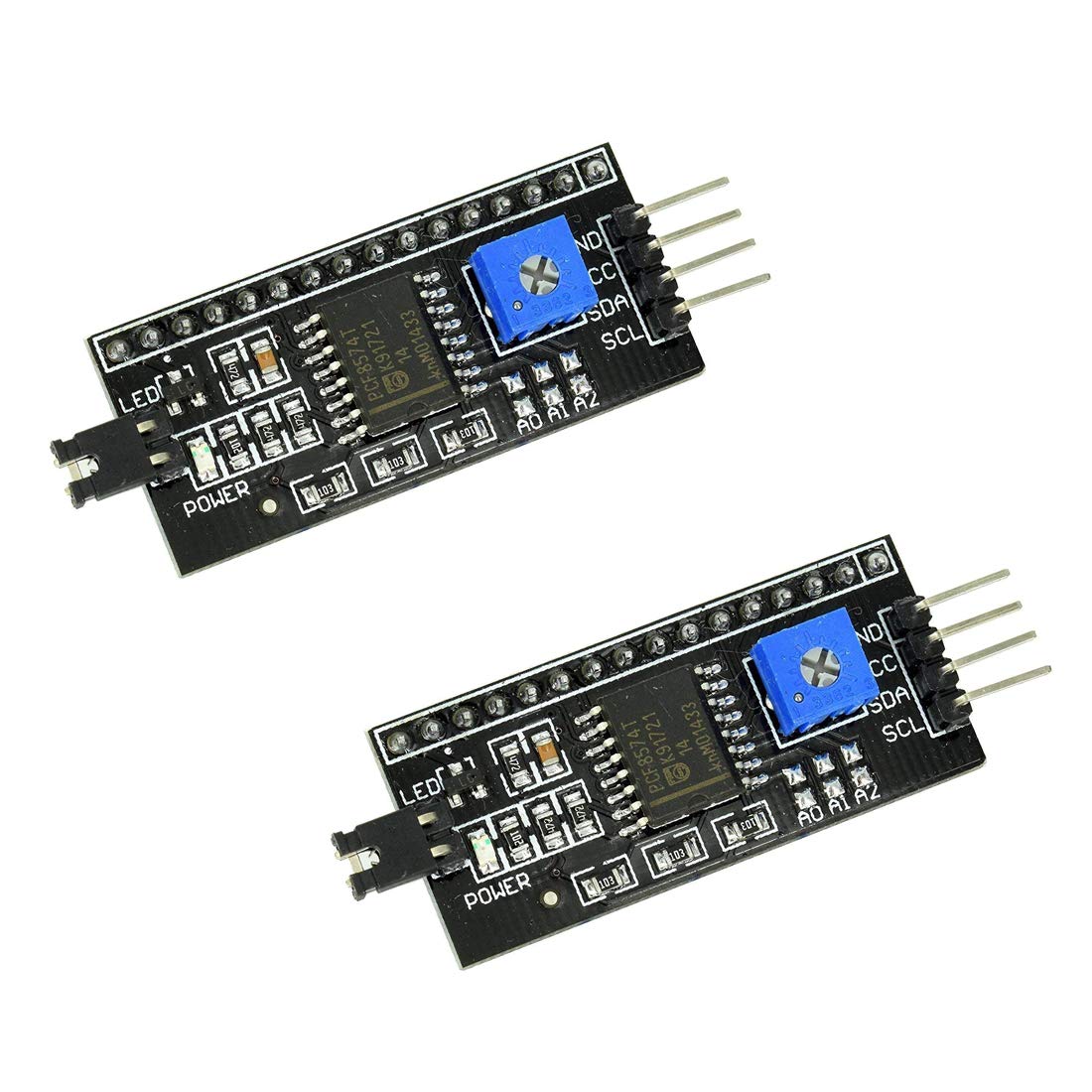 HiLetgo 2PCS LCD1602 Adapter Board Module IIC I2C TWI SPI Serial Interface DC 5V For Arduino 1602 2004 LCD Display