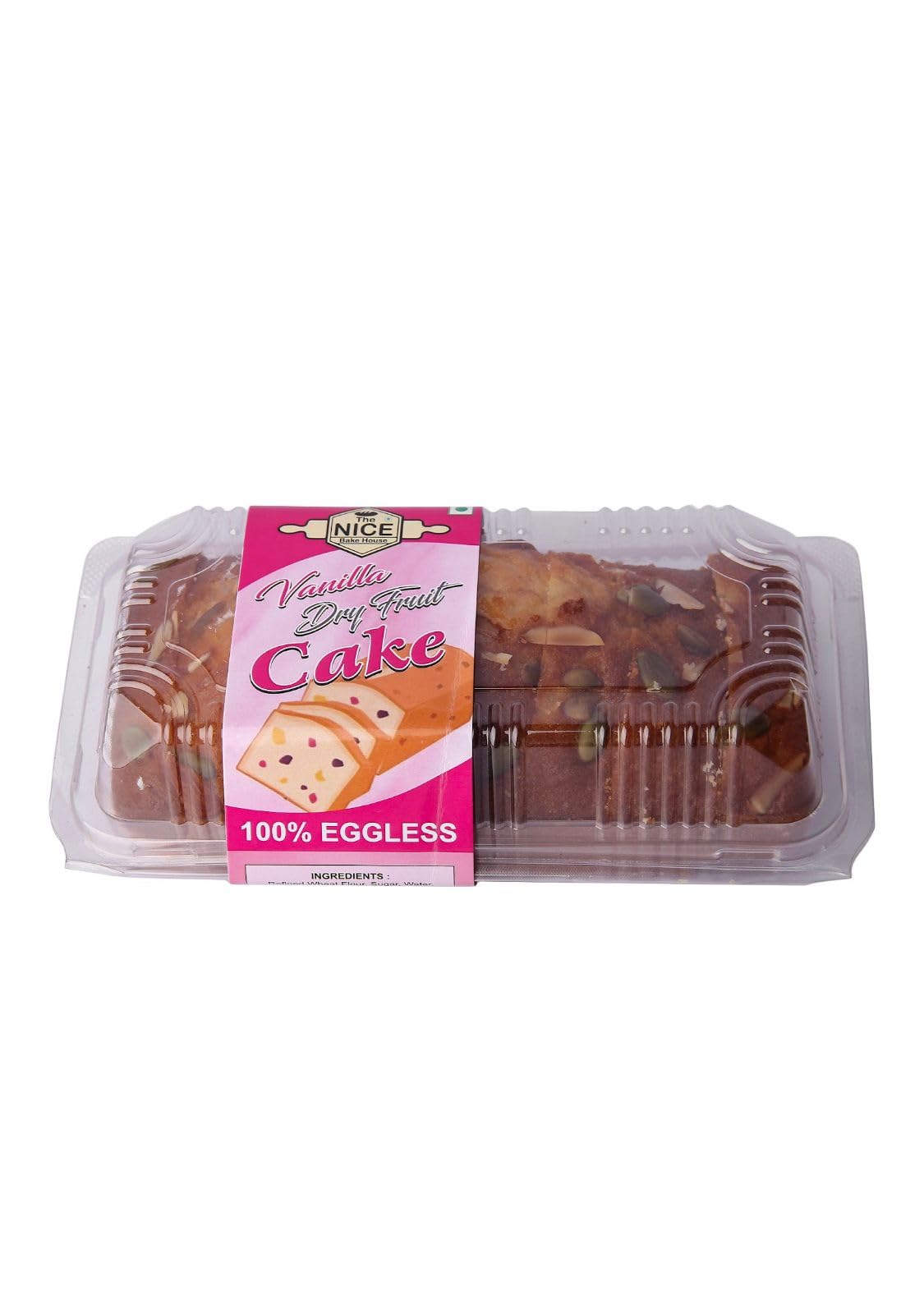 The Nice Bake House's Vanilla Dry Fruit Cake (250gm) (sliced) 100% EGGLESS