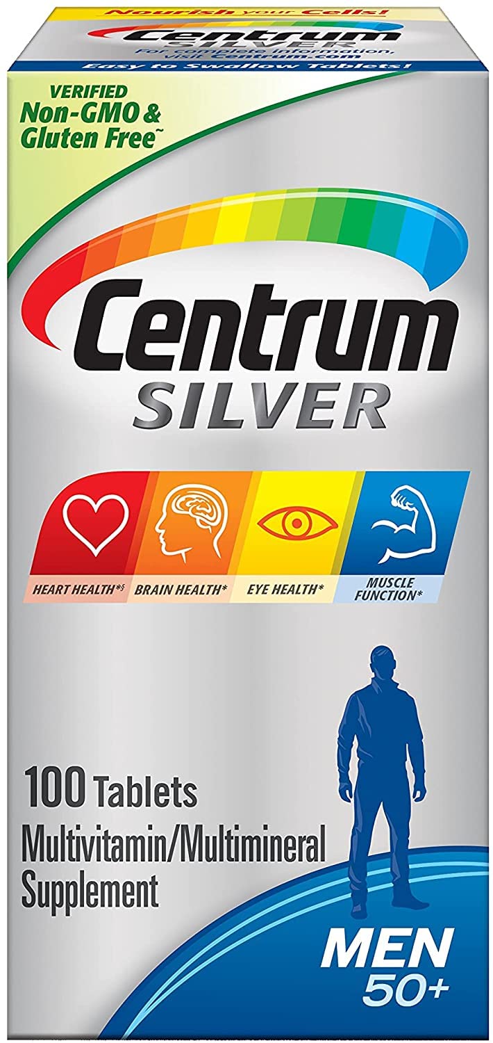 CentrumSilver Men 50 + Multivitamin/multimineral 100 Tablets (2 Pack)