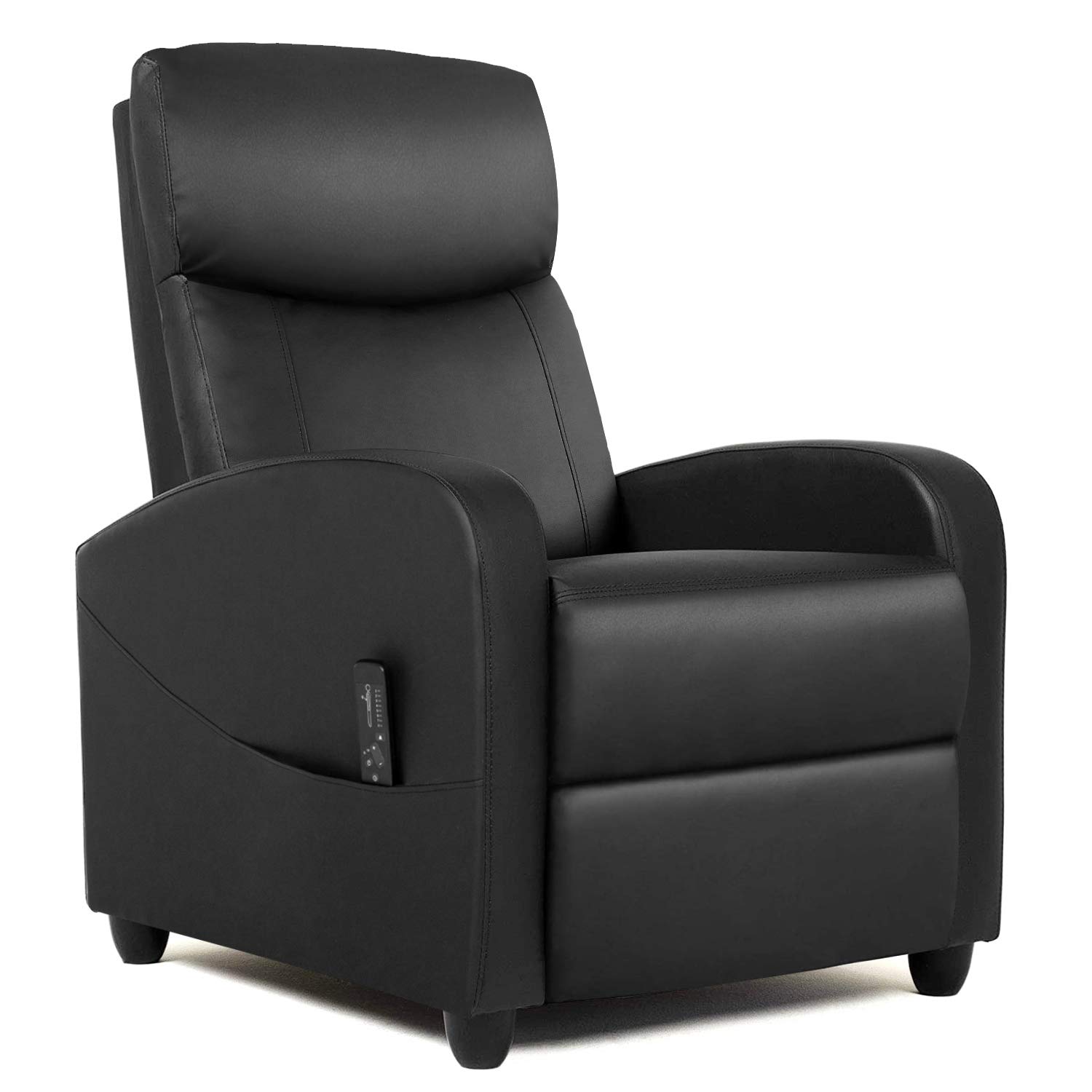 smug Massage Recliner Chair Living Room Chair Adjustable Home Theater Seating Winback Single Recliner Sofa Chair, Lazy Boy Recliner Padded Seat Pu Leather Push Back Recliners Armchair for Living Room.