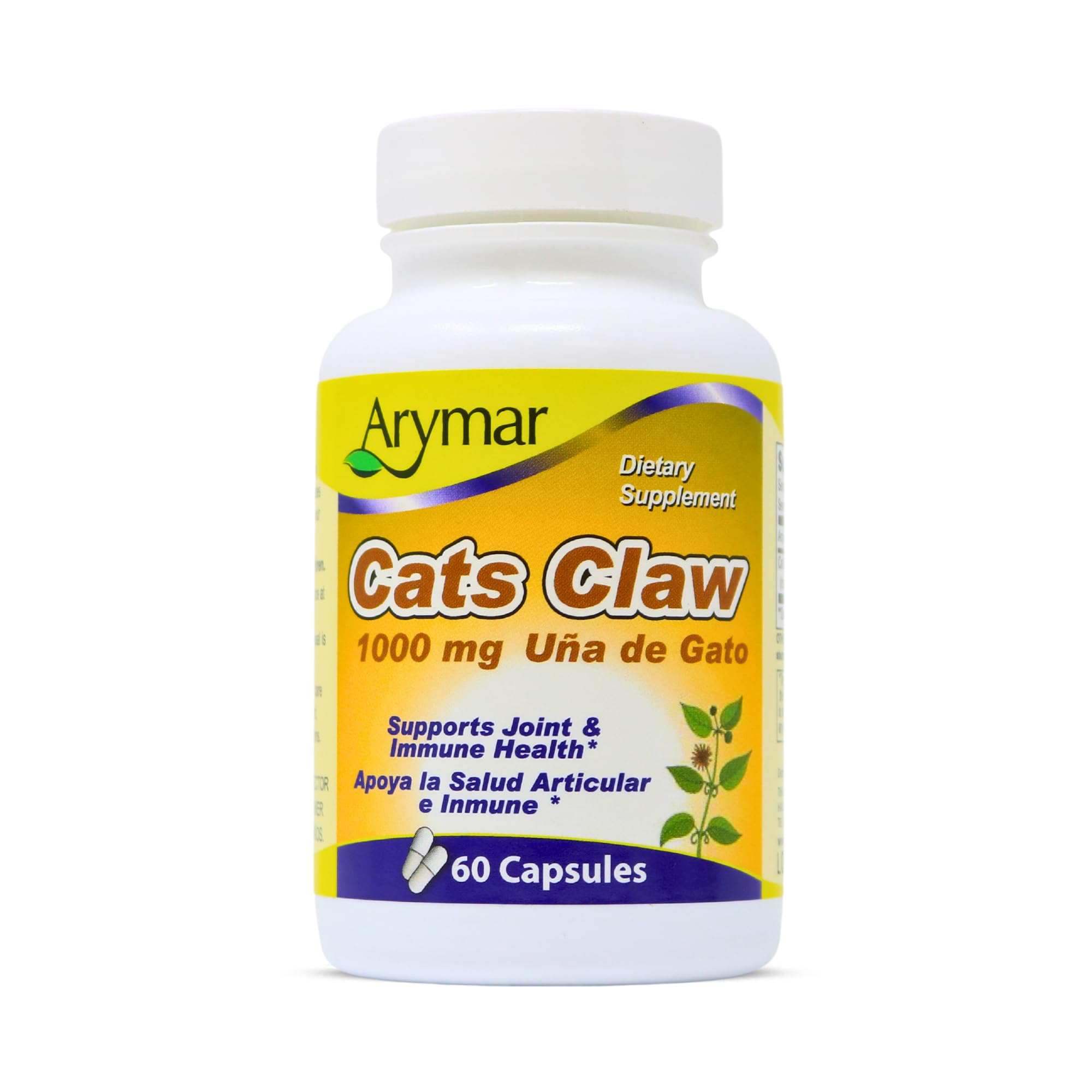 ARYMAR Cats Claw 1000 mg, 60 Capsules, Supports Joint & Immune Health