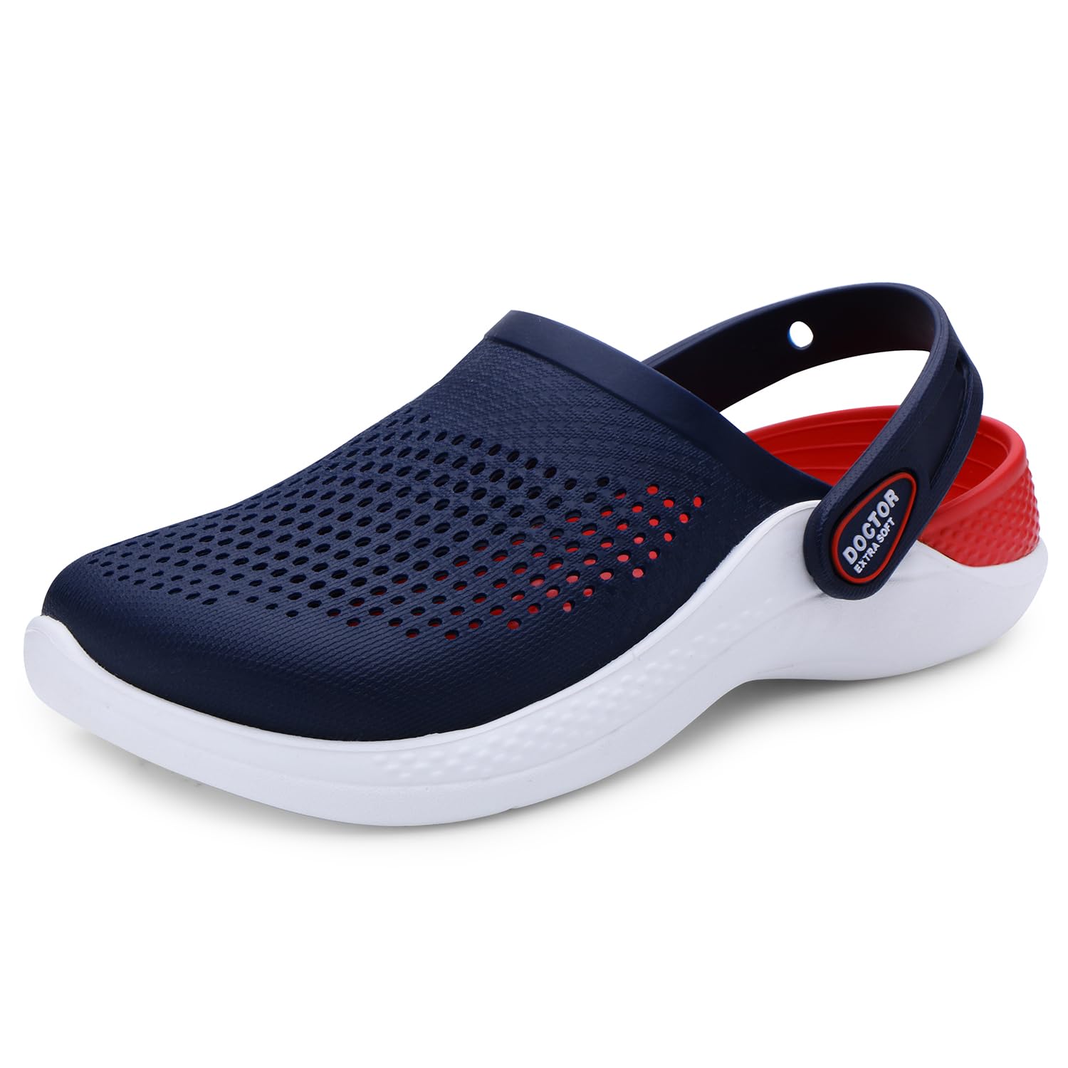 DOCTOR EXTRA SOFT Men's Classic Casual Sports Clogs/Sandals with Adjustable Back Strap for Adult | Comfortable & Lightweight| Stylish & Anti-Skid| Waterproof & Everyday Use Mules for Gents/Boys D-513