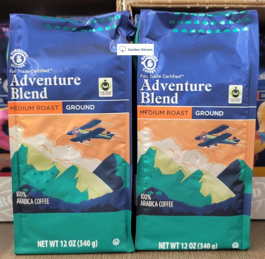 Barissimo Adventure Blend Medium Roast Ground Coffee 12oz 340g (Two Bags)