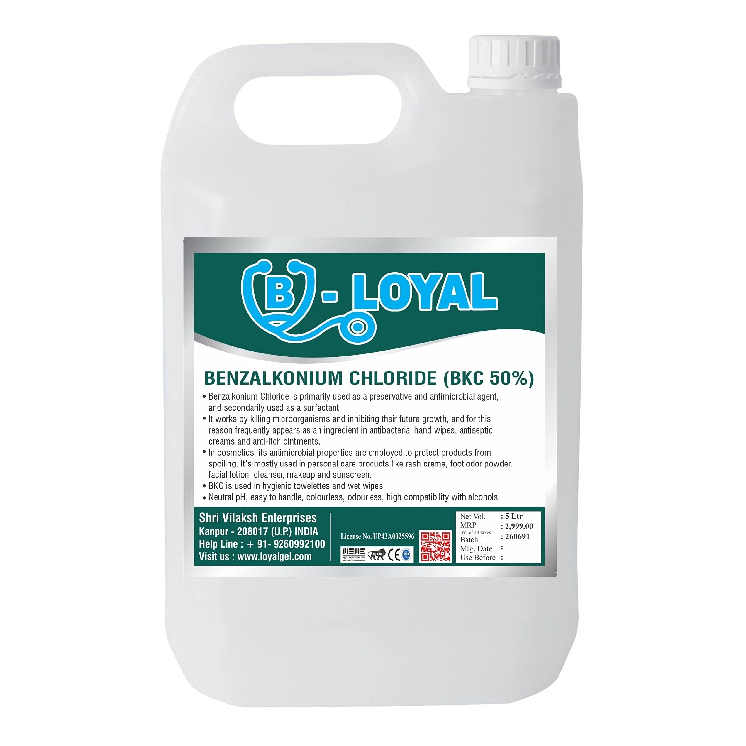 Loyal Benzalkonium Chloride (BKC 50%) 5 Liter