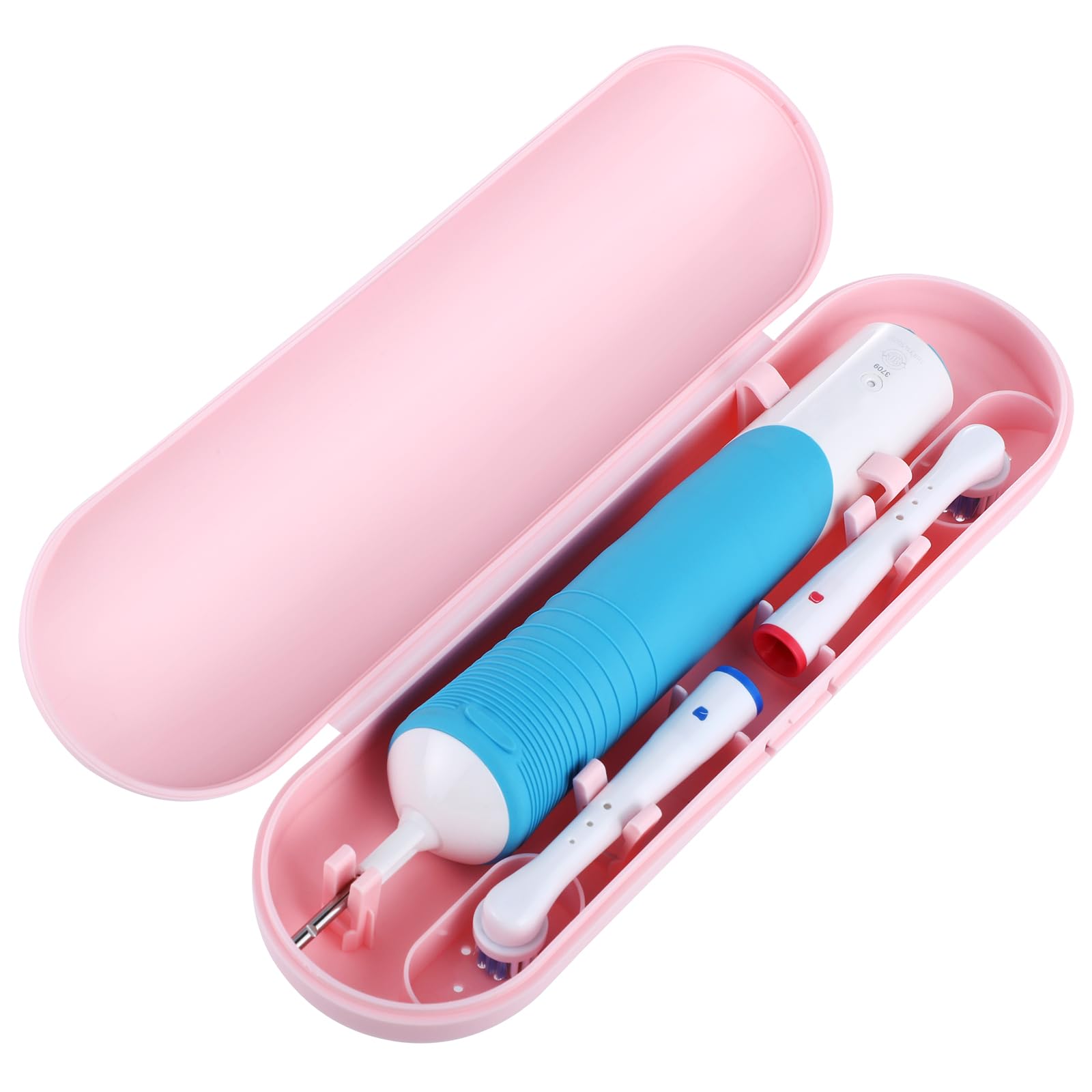 Hemiks Electric Toothbrush Travel Case, Portable Toothbrush Case Electric Toothbrush Case Holder for Travel, Business Trip, Home (Pink)