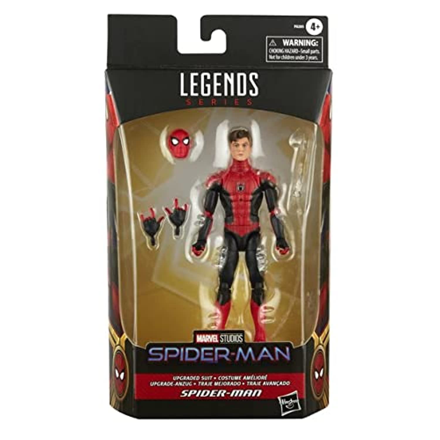 Marvel Legends Series Upgraded Suit Spider-Man Unmasked No Way Home 6-inch Action Figure Premium Design