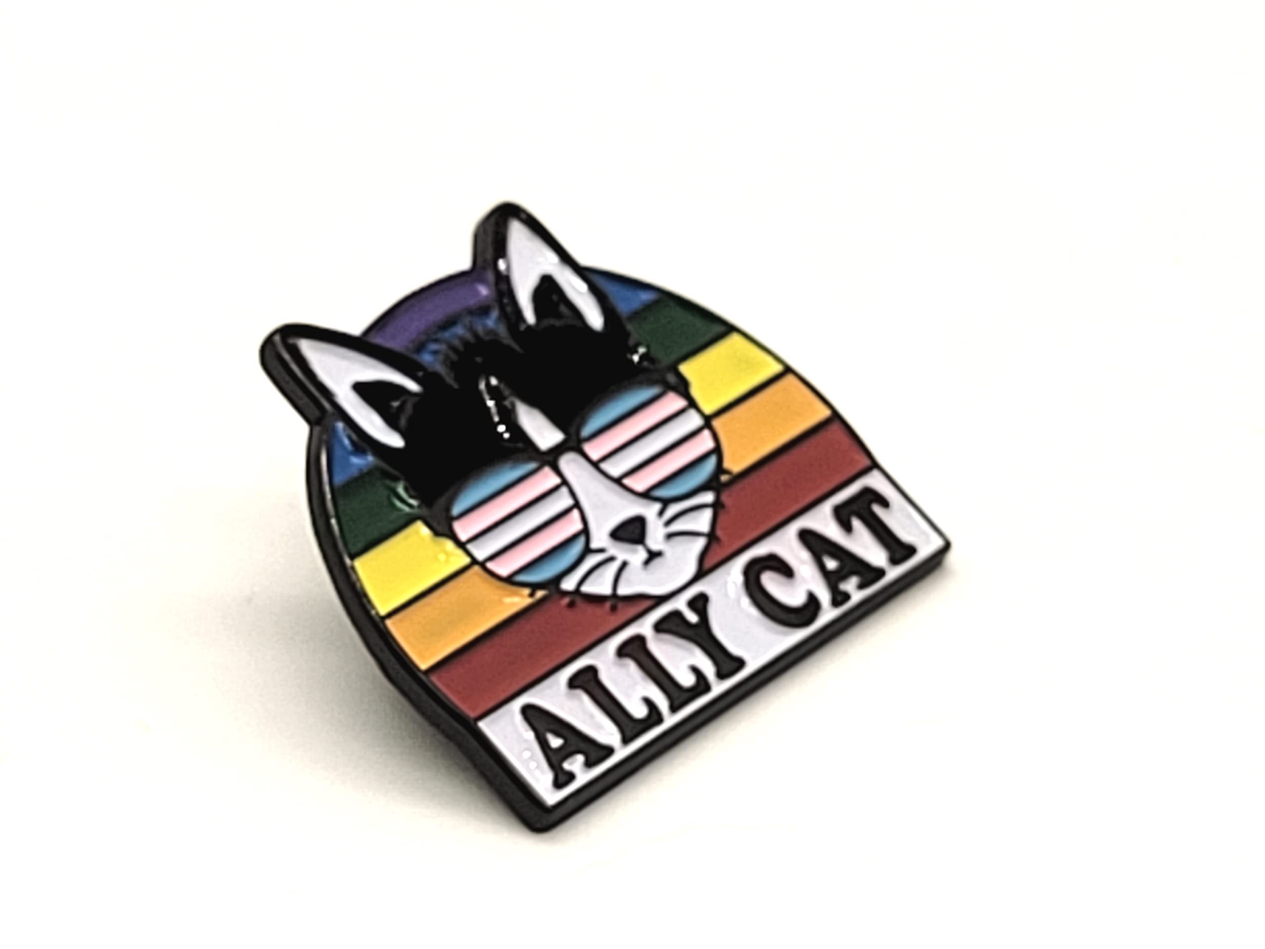 Ally Cat Solidarity Enamel Pin | For LGBTQ Allies