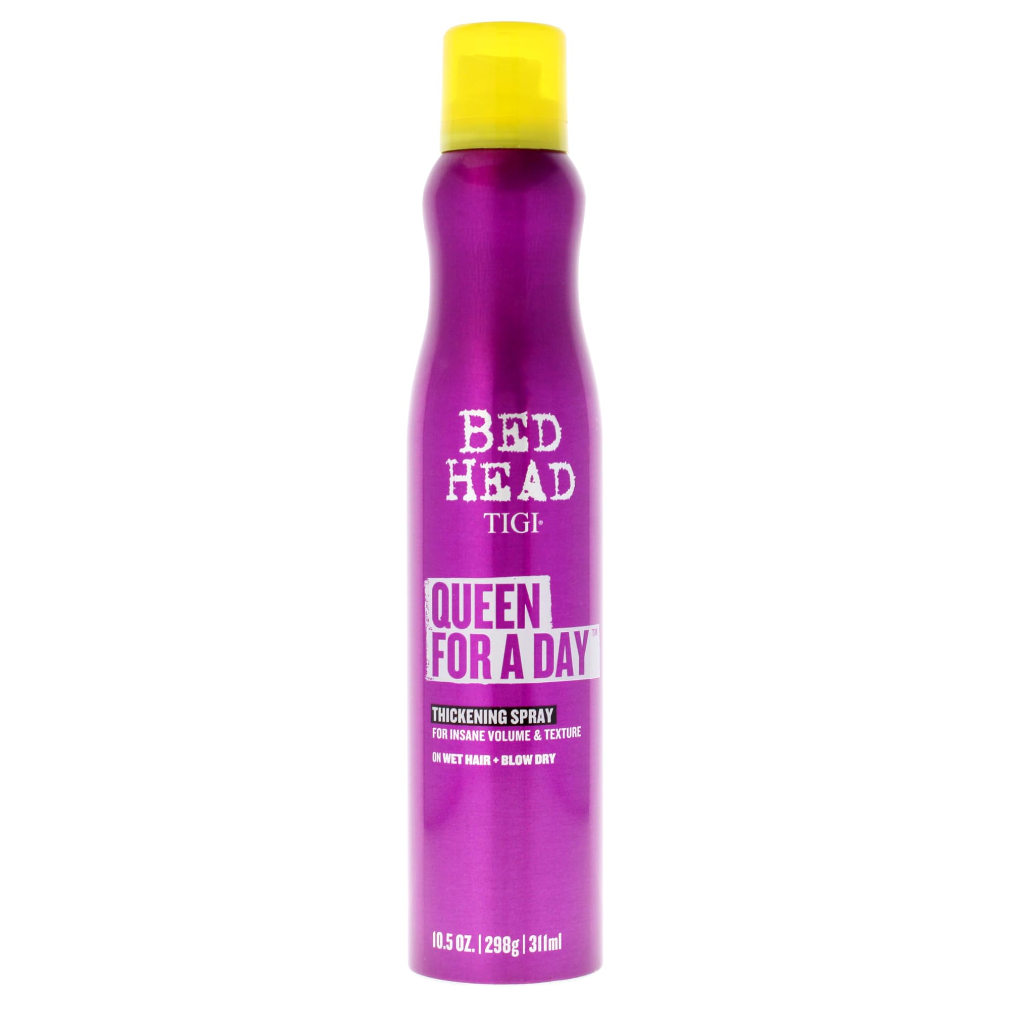 TIGIBed Head Texture Spray, Queen For A Day Volume, 10.5 oz, Hair Thickening for Fine Hair, Alcohol Free, Berry Scent