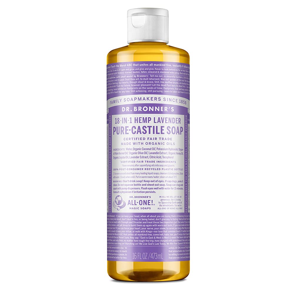 Dr. Bronner's Fair Trade & Organic Castile Liquid Soap - (Lavender, 16 oz)