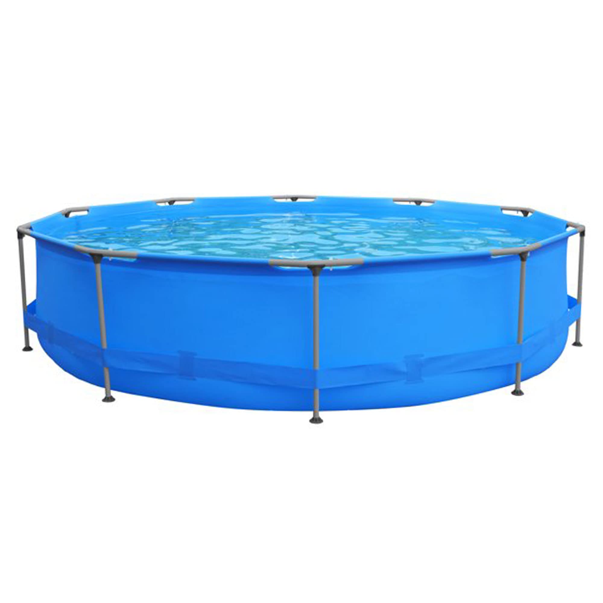 Avenli 12' x 30" Round Metal Framed Above Ground Outdoor Backyard Swimming Pool with Simple Quick Connection Filter Pump and 1,617 Gal Water Capacity