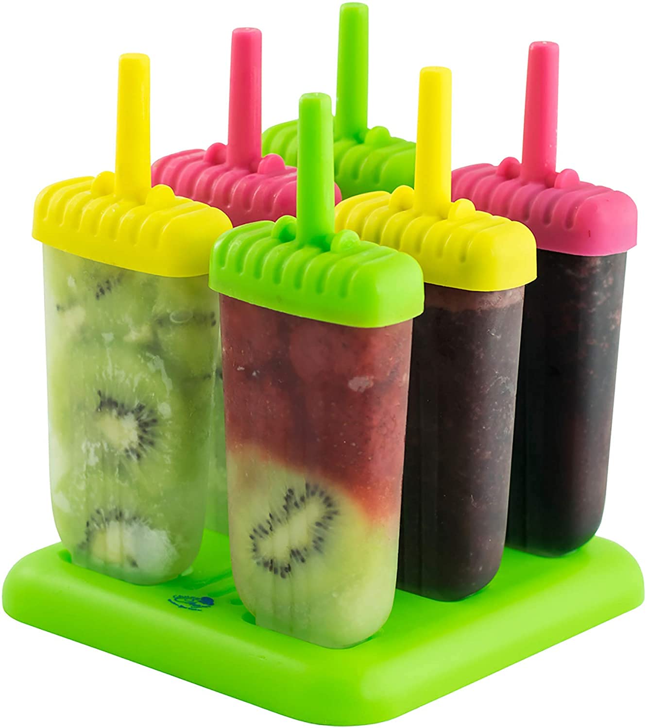 tgopit Popsicle Molds Set - 6 Pack Reusable Popsicle Mold Ice Popsicle Molds BPA Free Ice Popsicle Mold Ice Pop Mold Ice Popsicles Maker Fun for Kids and Adults