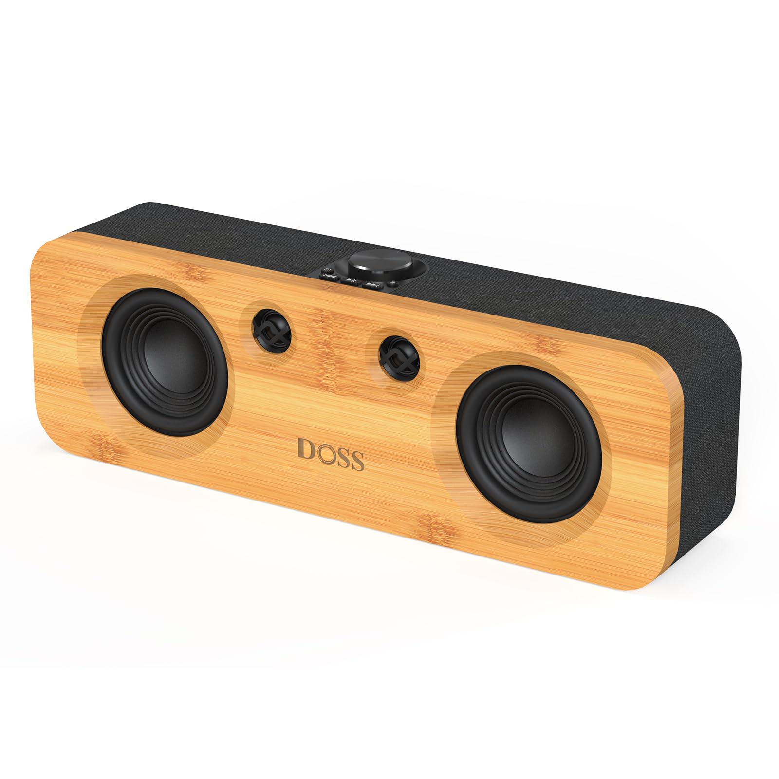 DOSSSoundBox H200 50W Home Bluetooth Speaker with Dual 3.5-Inch Woofers, Two 1-inch Tweeters, 35H Playtime, TWS, Sustainable Materials, Bluetooth 5.3 Speaker for Record Player/Computer/TV-Black