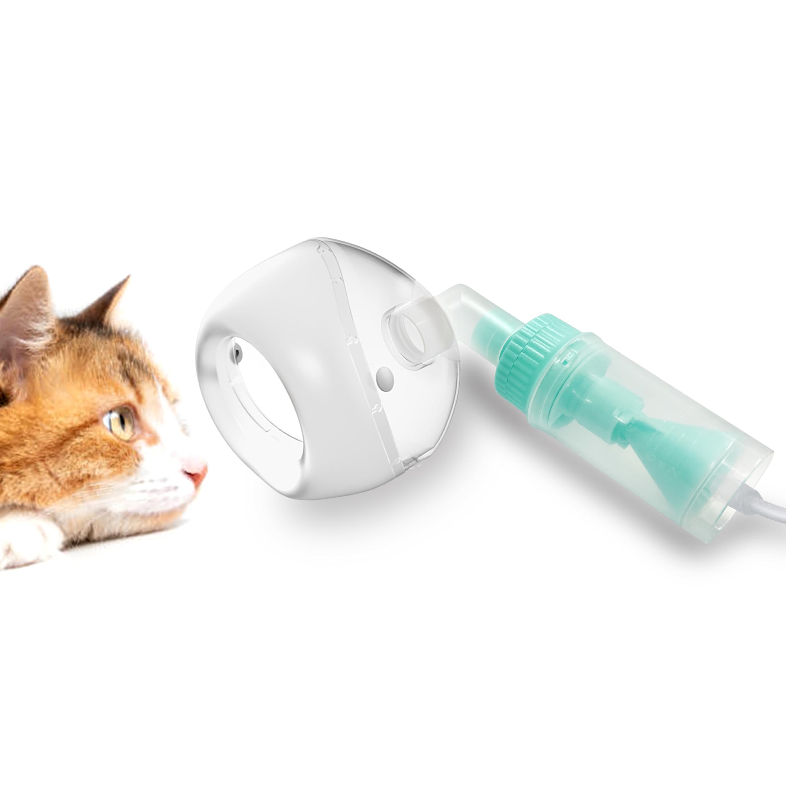 ICARE-PET Lying Down Nebulizer Cup and Inhaler Mask for Cats and Small Dogs, Oxygen Mask for Pets (Not Including Nebulizer Machine)