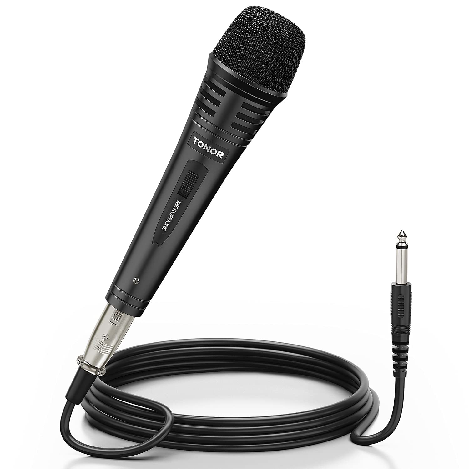 TONOR Dynamic Karaoke Microphone for Singing with 5M XLR Cable, Metal Handheld Mic Compatible with Karaoke Machine/Speaker/Amp/Mixer for Karaoke Singing, Speech, Wedding and Outdoor Activity