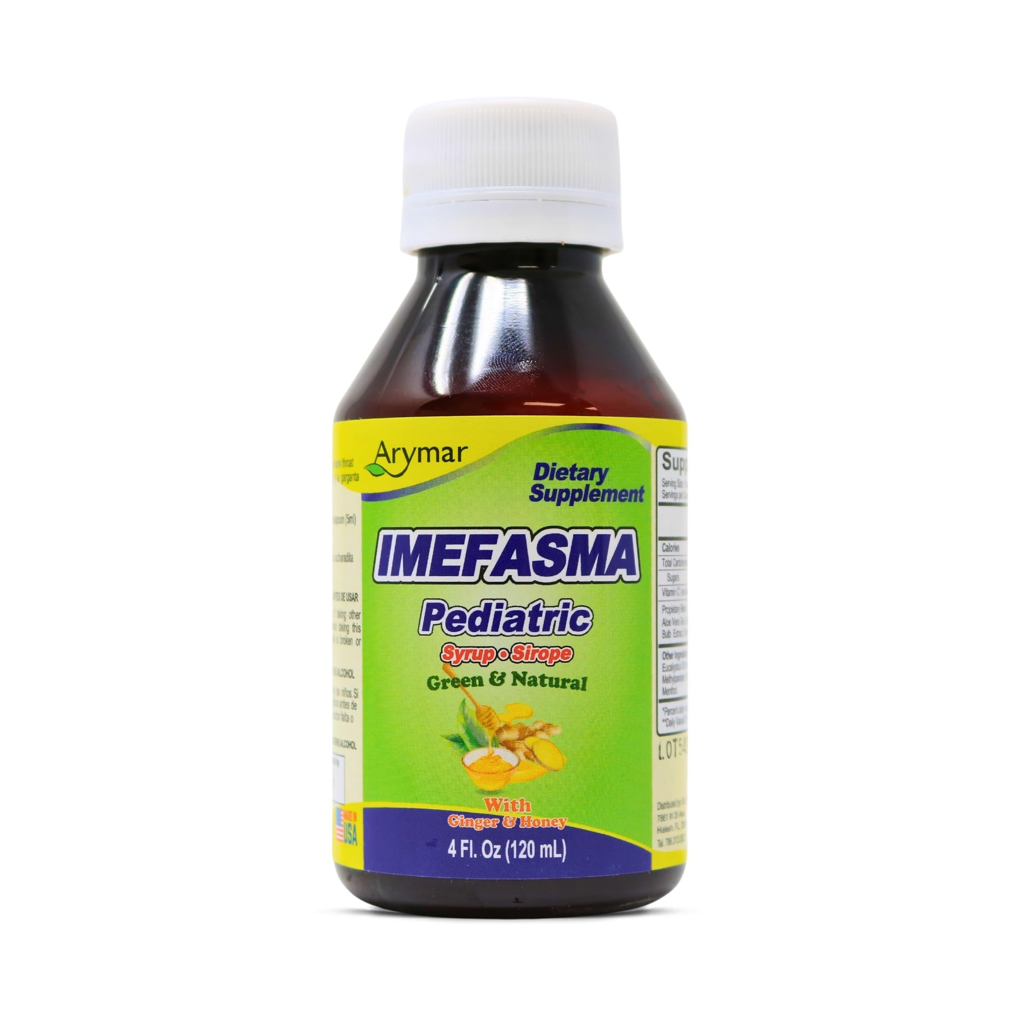 Arymar Imefasma Pediatric Cough Syrup with Ginger & Honey - Gentle, Natural Support for Kids' Coughs