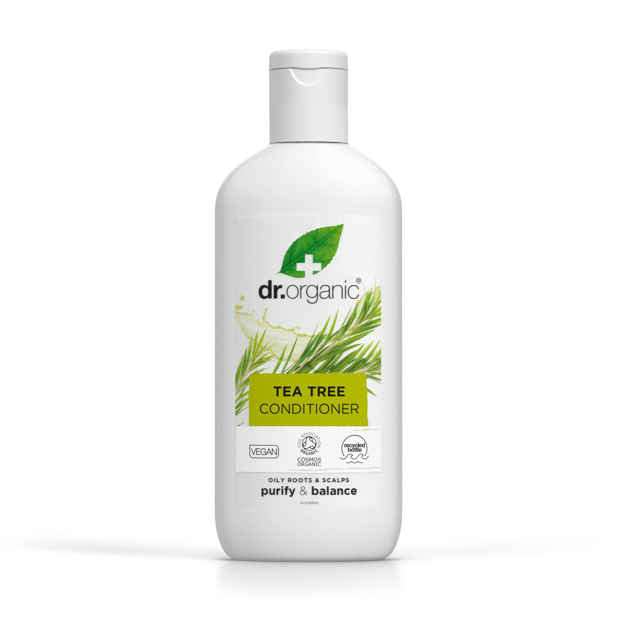 DR ORGANICTea Tree Conditioner, Purifying, Oily Roots & Scalps, Mens, Womens, Natural, Vegan, Cruelty-Free, Paraben & SLS-Free, Certified Organic, 265ml, Packaging may vary