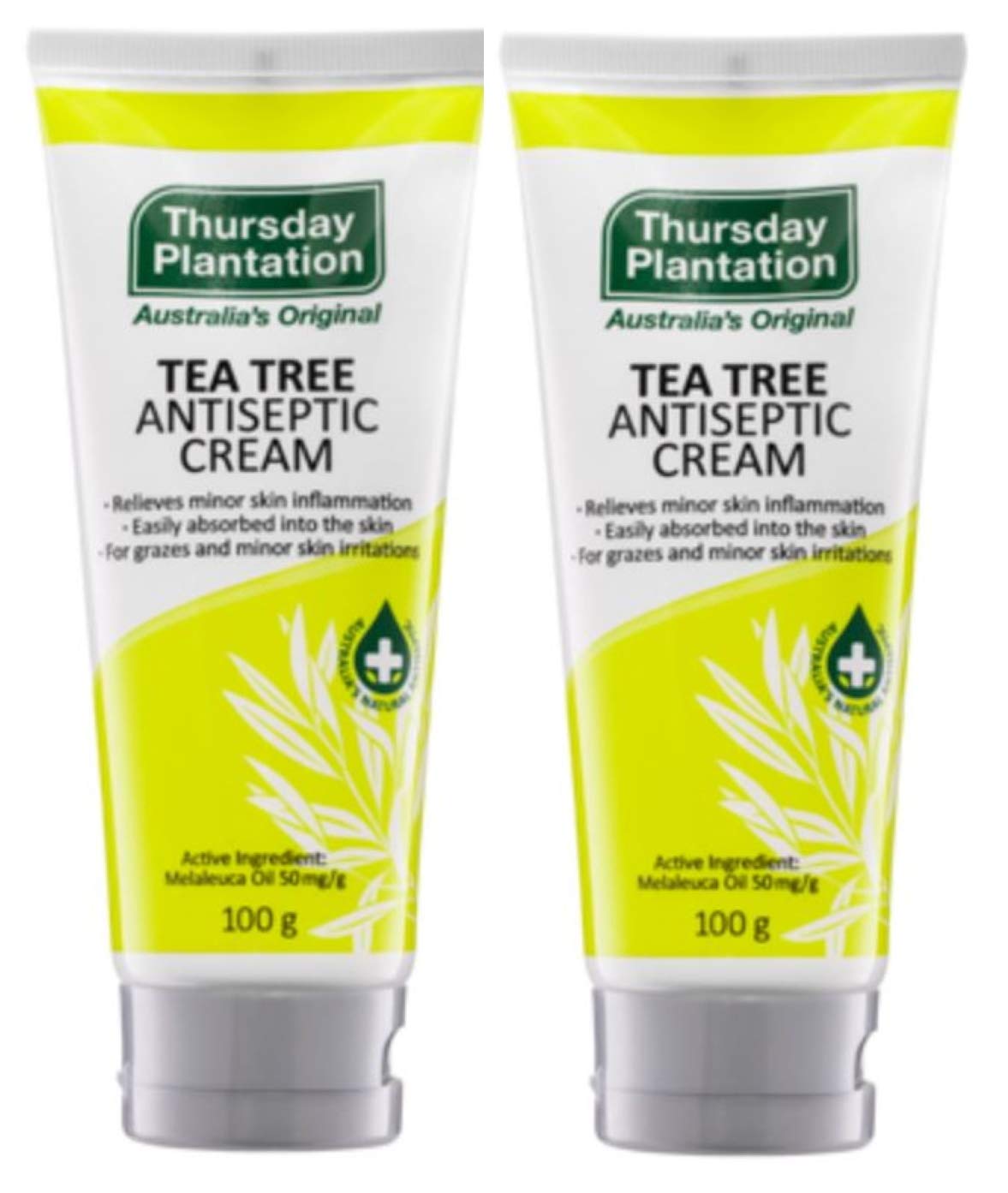 Thursday Plantation Tea Tree Antiseptic Cream, Antibacterial Skin Treatment, 3.5 Ounces - 2 pk