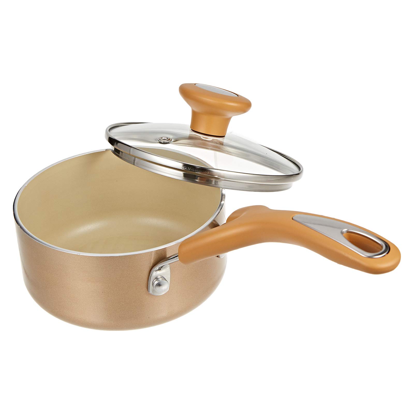 MeyerNon Stick Covered Sause Pan with Cushioned Surface and Lid, 0.9 Ltr, 14 cm, Beige