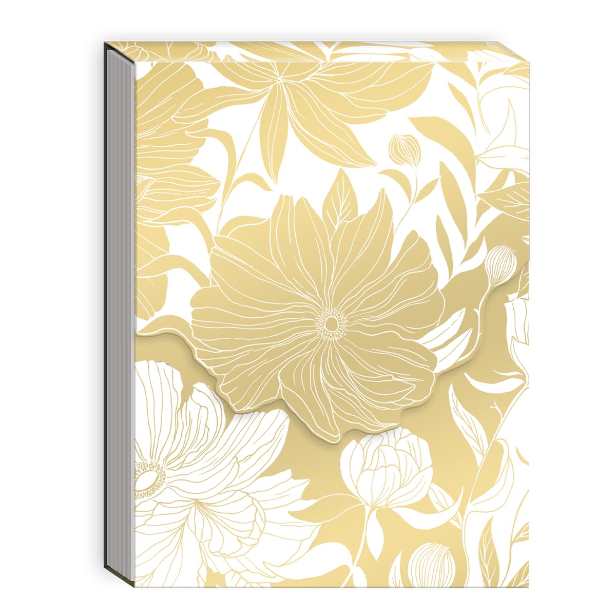 Punch StudioGolden Botanicals White Dahlias, Mini Pocket Notepad, 75 Pages (50451)