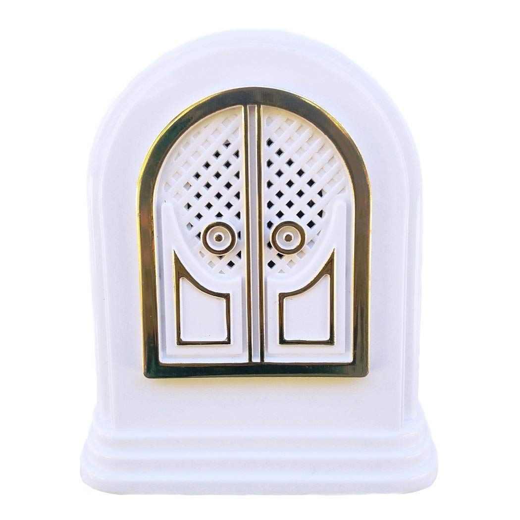 WiTE The Right Choice - SweetHome - Multi Tunes + Please Open The Door (English) - Glossy Finish -White Color- Plastic- 1 Piece Wired Door Bell