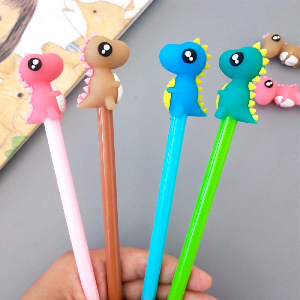 12pcs Cute Dinosaur Gel Pens Ballpoint Pens Rollerball Gel,Cartoon gel pens Cute pens Fun pens Writing Pen Stationery for Office School Supplies Gift Set Boys Girls Students Kids Children Gift