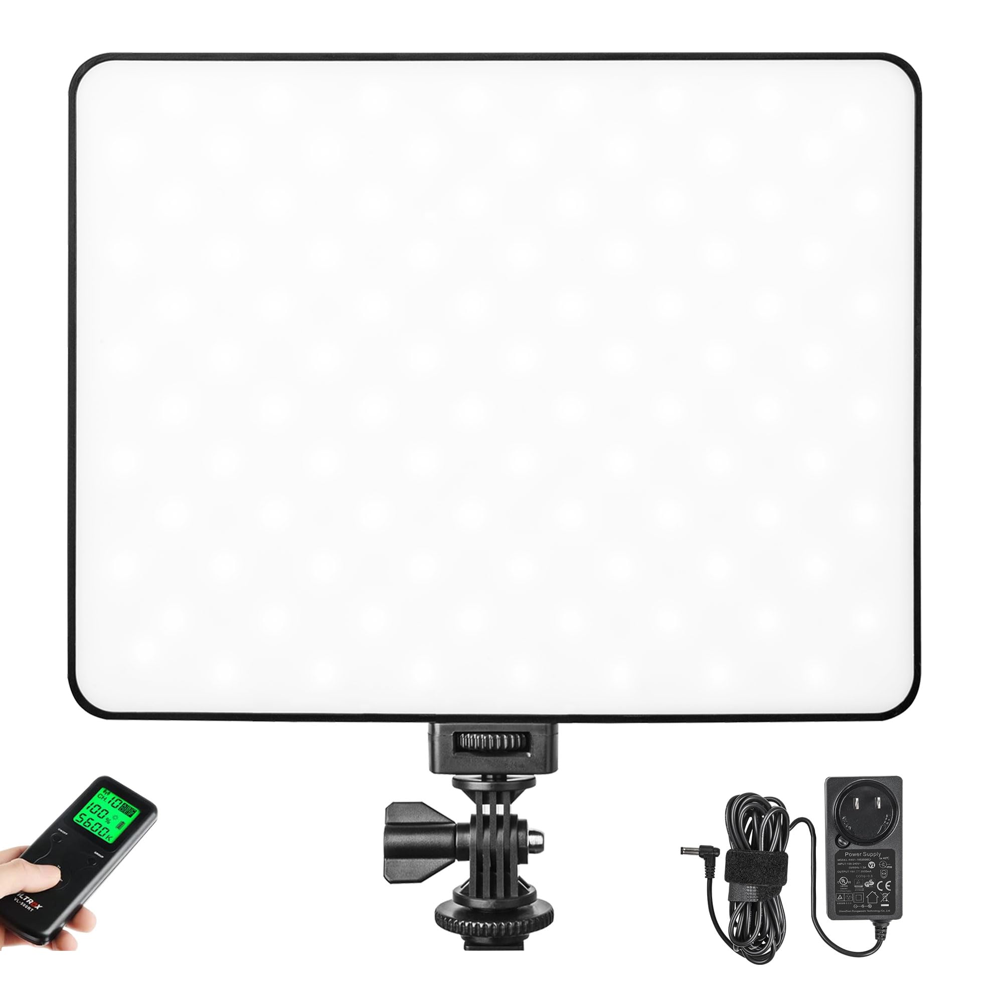 VILTROX VL-200T Ultra Thin Bi-Color Dimmable LED Video Light, Panel Light for Interview YouTube Outdoor Studio Portrait Photography Lighting with 3300K-5600K, CRI 95+ and Remote Controller