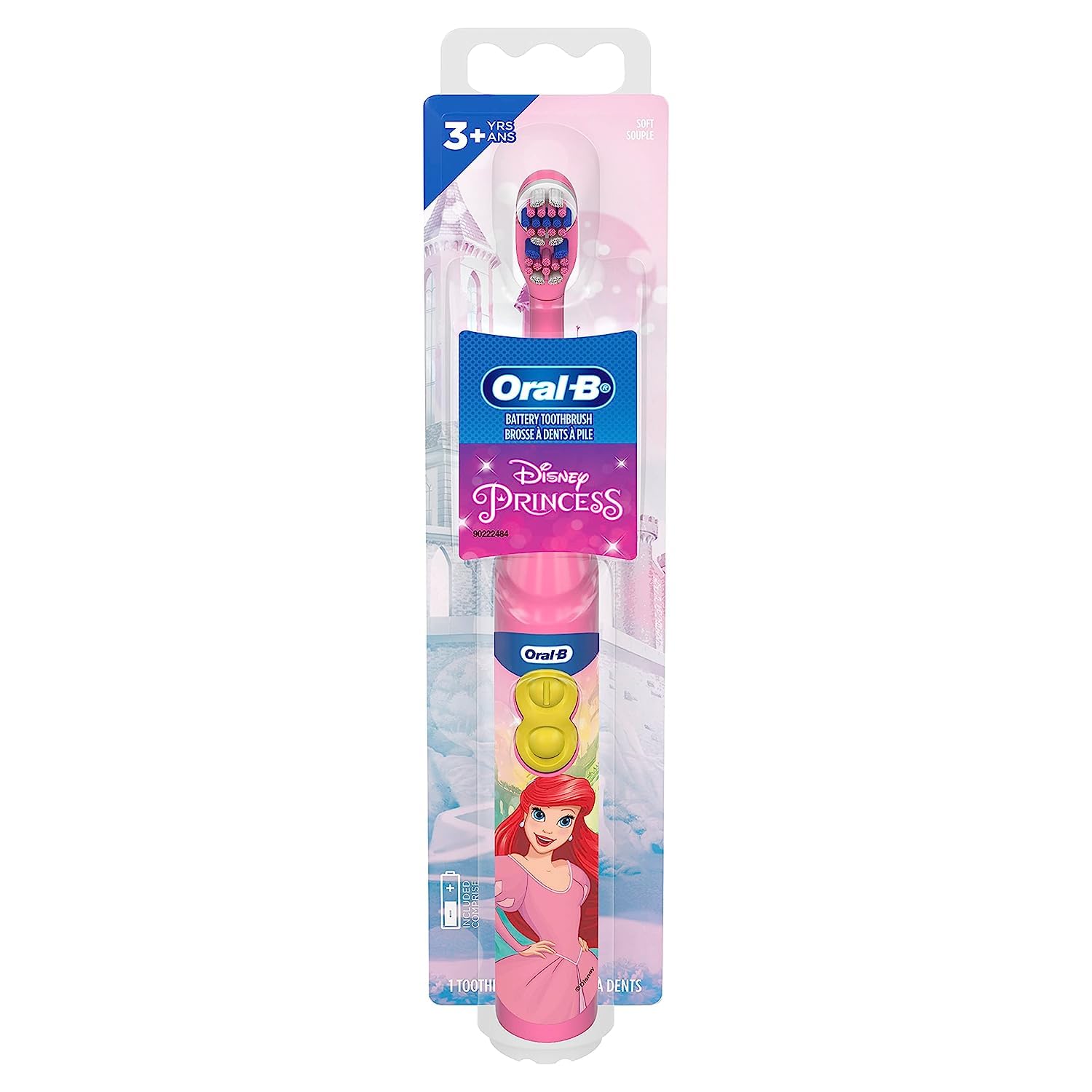 Oral-B Kid's Battery Toothbrush Featuring Disney's Little Mermaid, Soft Bristles, for Kids 3+