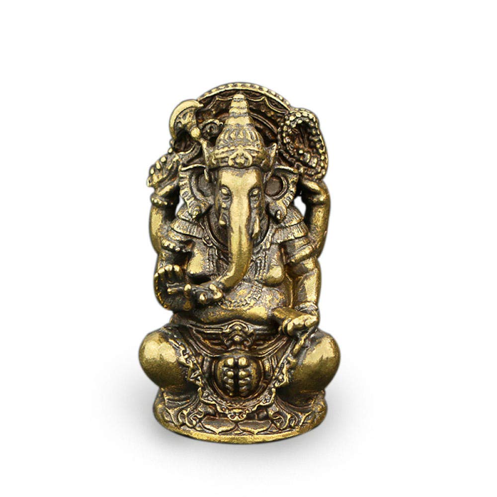 Bronze Sculpture Solid Pure Copper Elephant God Copper Elephant Trunk God of Wealth Brass Handicraft Ornaments