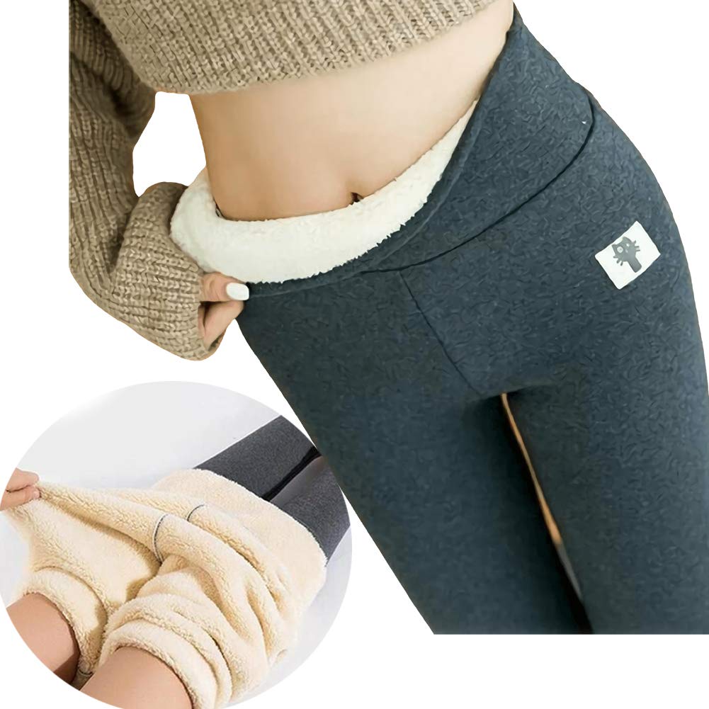 Women Fleece Lined Leggings Winter High Waisted Thick Stretch Long Johns Tights Pants Thermal Underwear Bottoms Super Thick Cashmere Leggings Fleece Lined Tights Women Plus Size Butt Lift