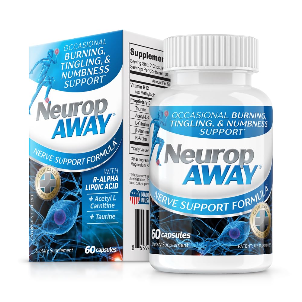 NeuropAWAY Nerve Support Formula 60 Daily Capsules.