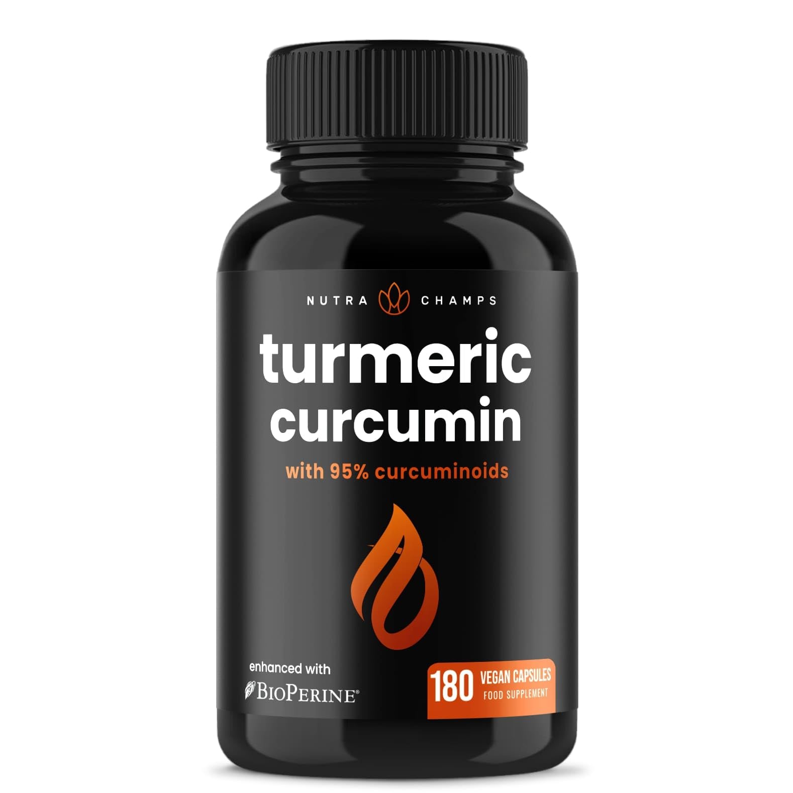 Turmeric Curcumin with Black Pepper Extract 1500mg | 95% Curcuminoids Extra Strength Turmeric Supplement for Joint Health, Brain, Heart & Immune Support | Vegan & Non-GMO | 180 Turmeric Capsules