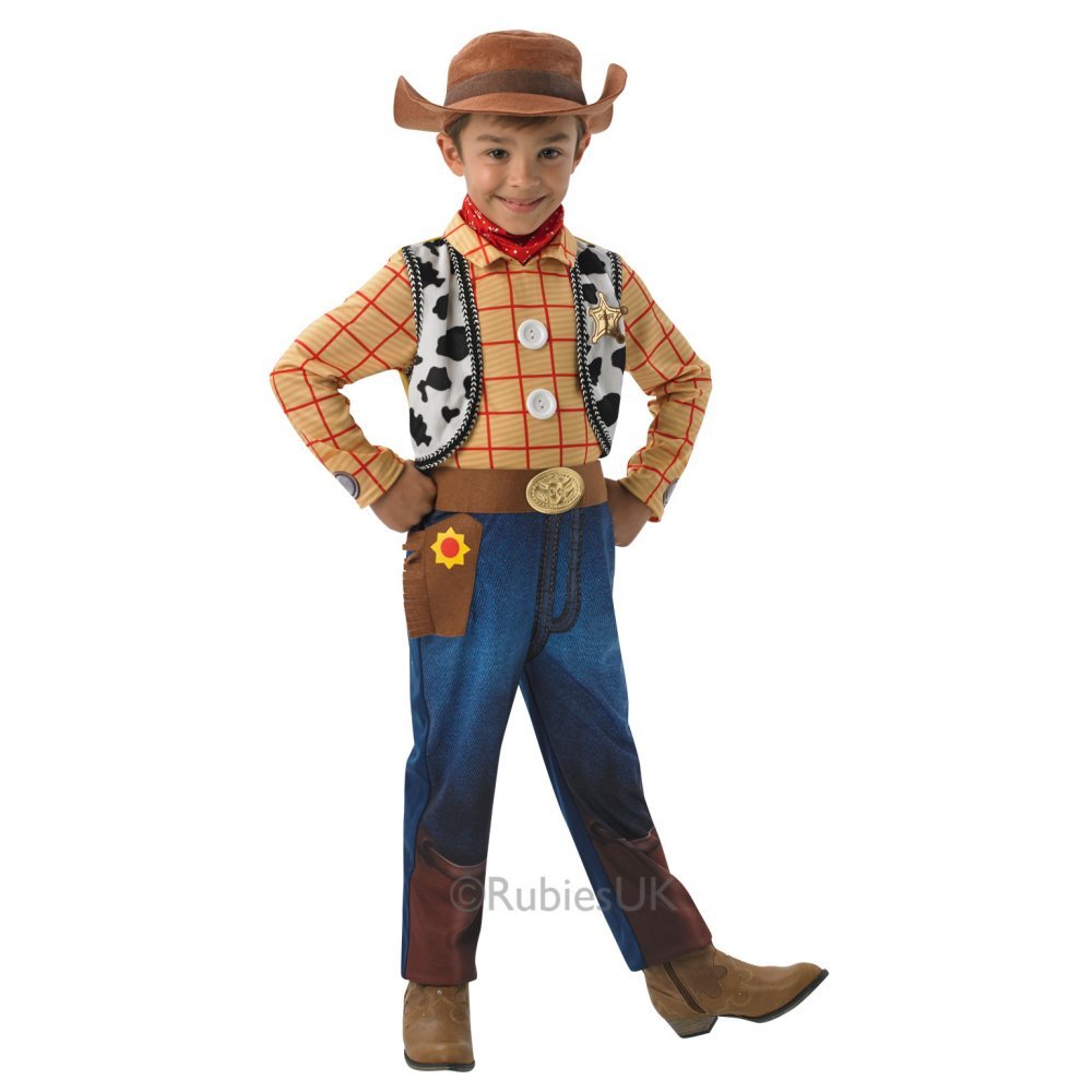 Rubie's Woody Deluxe - Toy Story - Childrens Fancy Dress Costume - Small - 104cm - Age 3-4